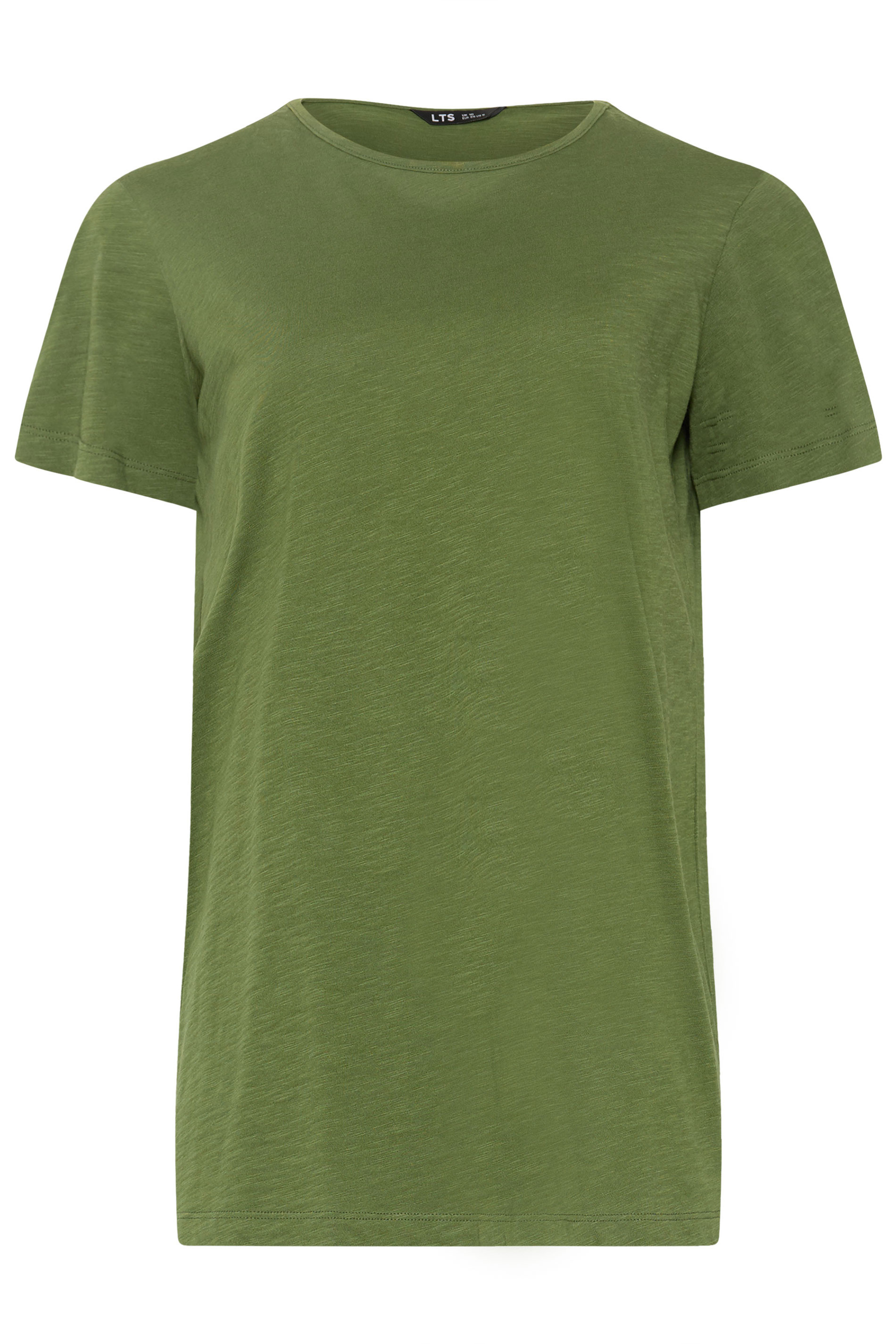 LTS Tall 2 PACK Women's Olive Green & Pink Marl Cotton T-Shirt | Long Tall Sally 8