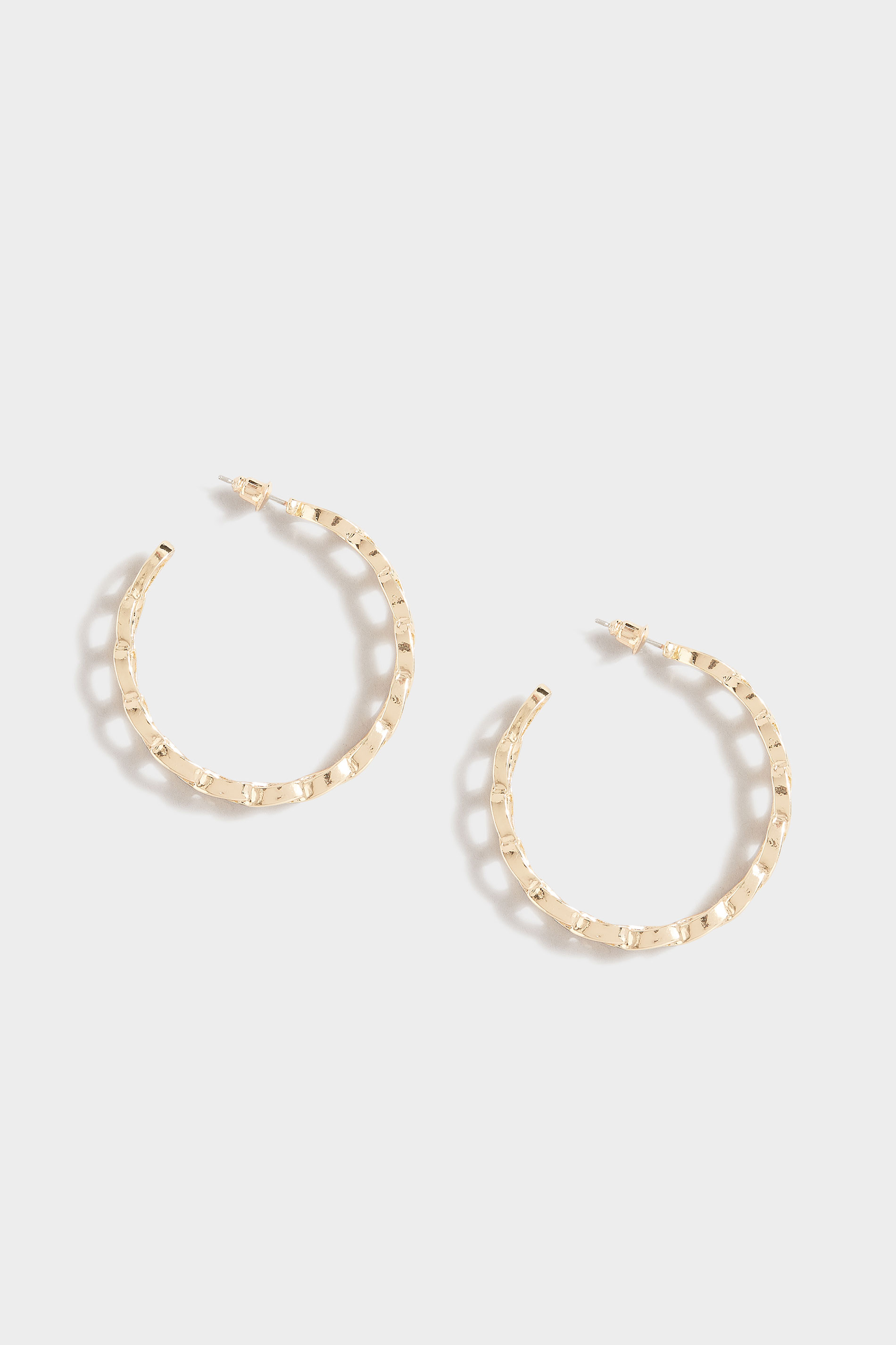 Gold Chain Detail Hoops | Long Tall Sally