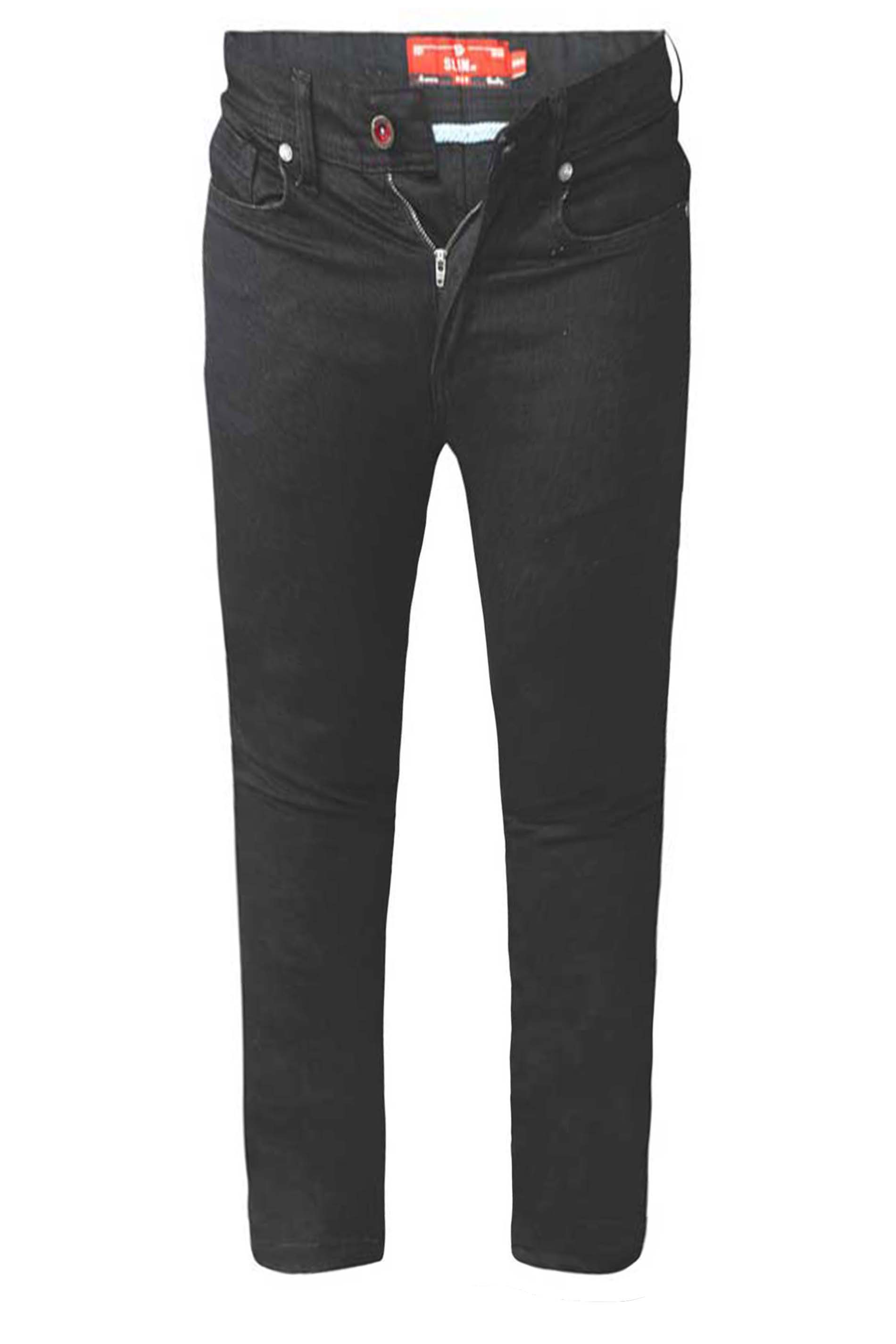 D555 Black Tapered Stretch Jeans | BadRhino 3