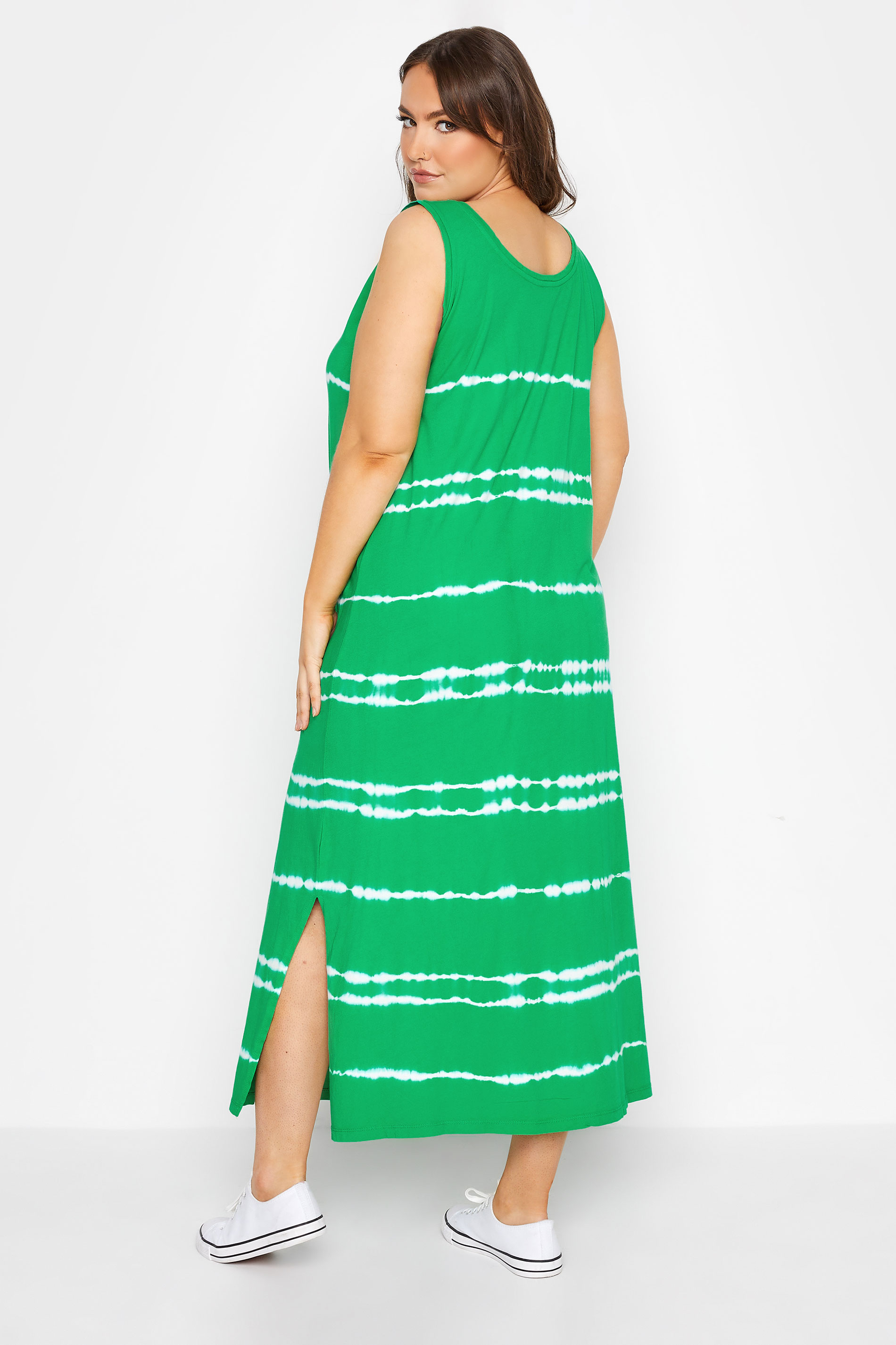 Plus Size Green Tie Dye Maxi Dress | Yours Clothing 3