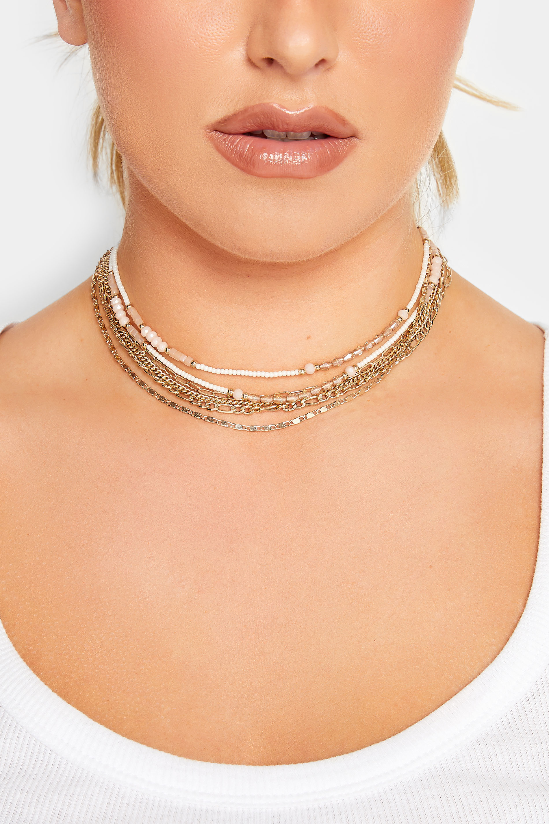 Gold Tone 6 PACK Choker Necklace Set | Yours Clothing  1