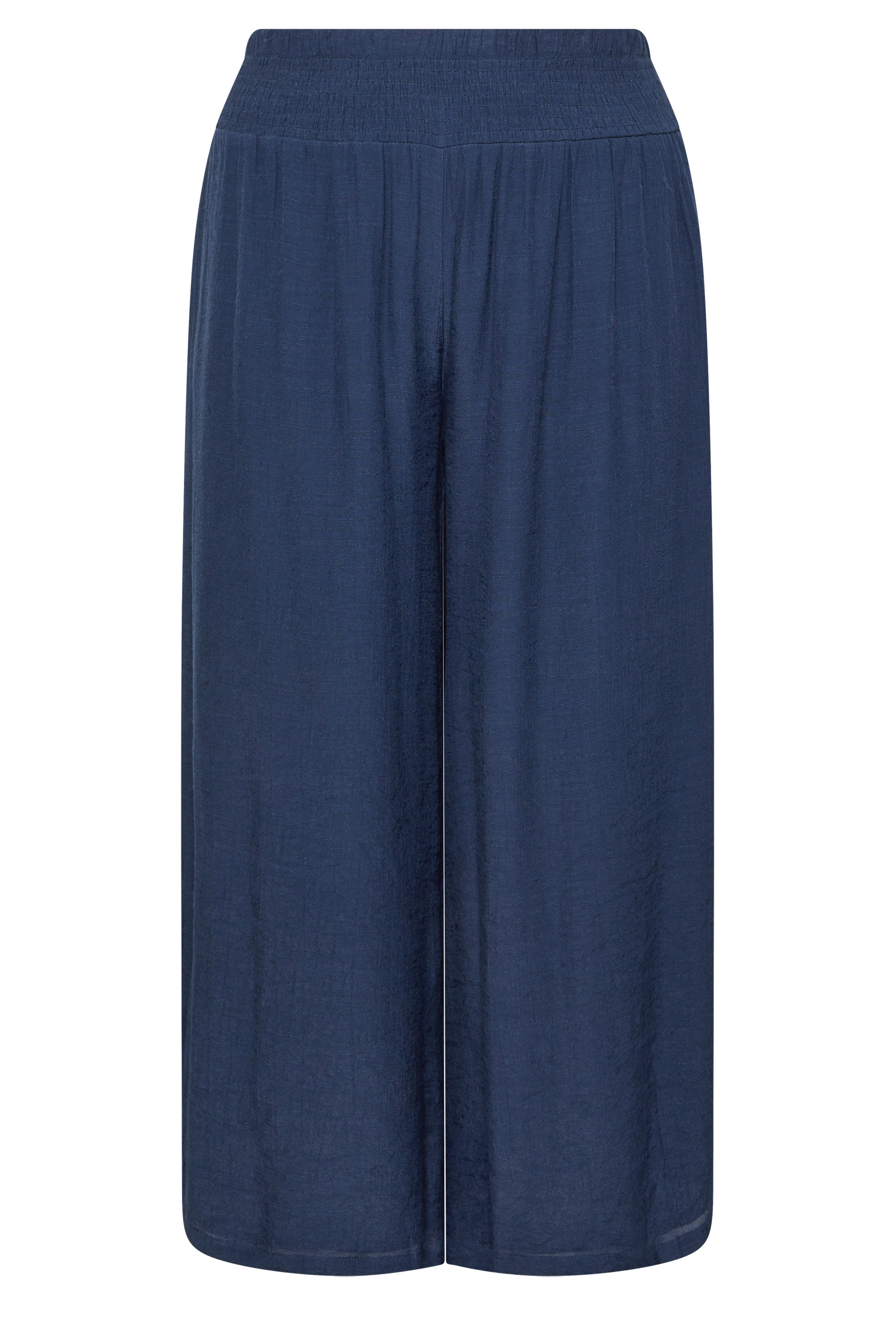 EVANS Plus Size Navy Blue Wide Leg Trouser | Evans 6