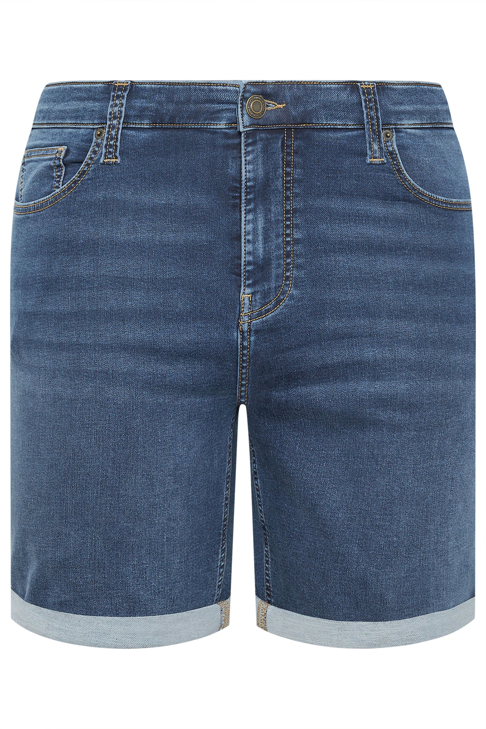 BadRhino Big & Tall Mid Blue Ultra Stretch Denim Short | BadRhino 5