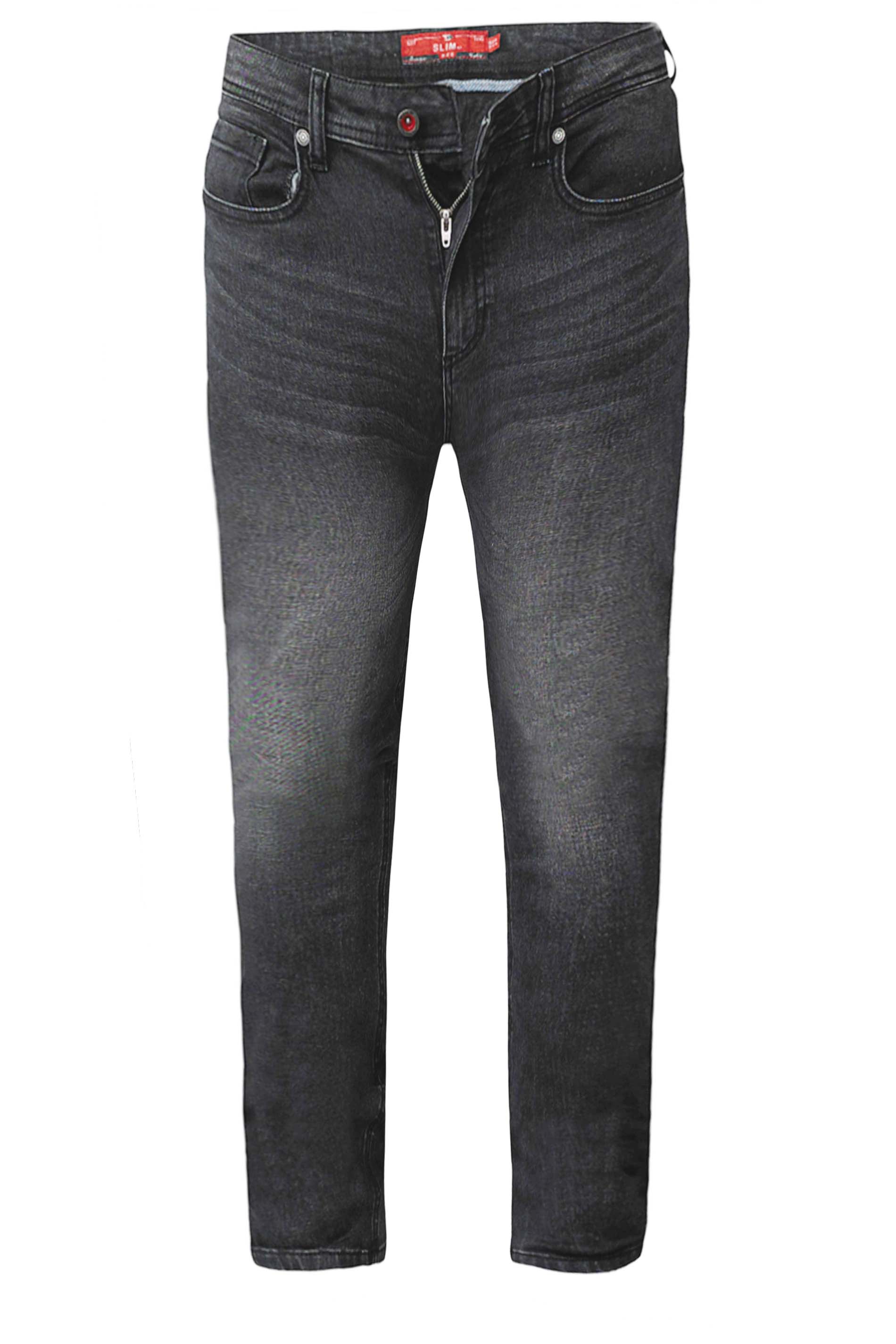 D555 Grey Tapered Stretch Jeans | BadRhino 3