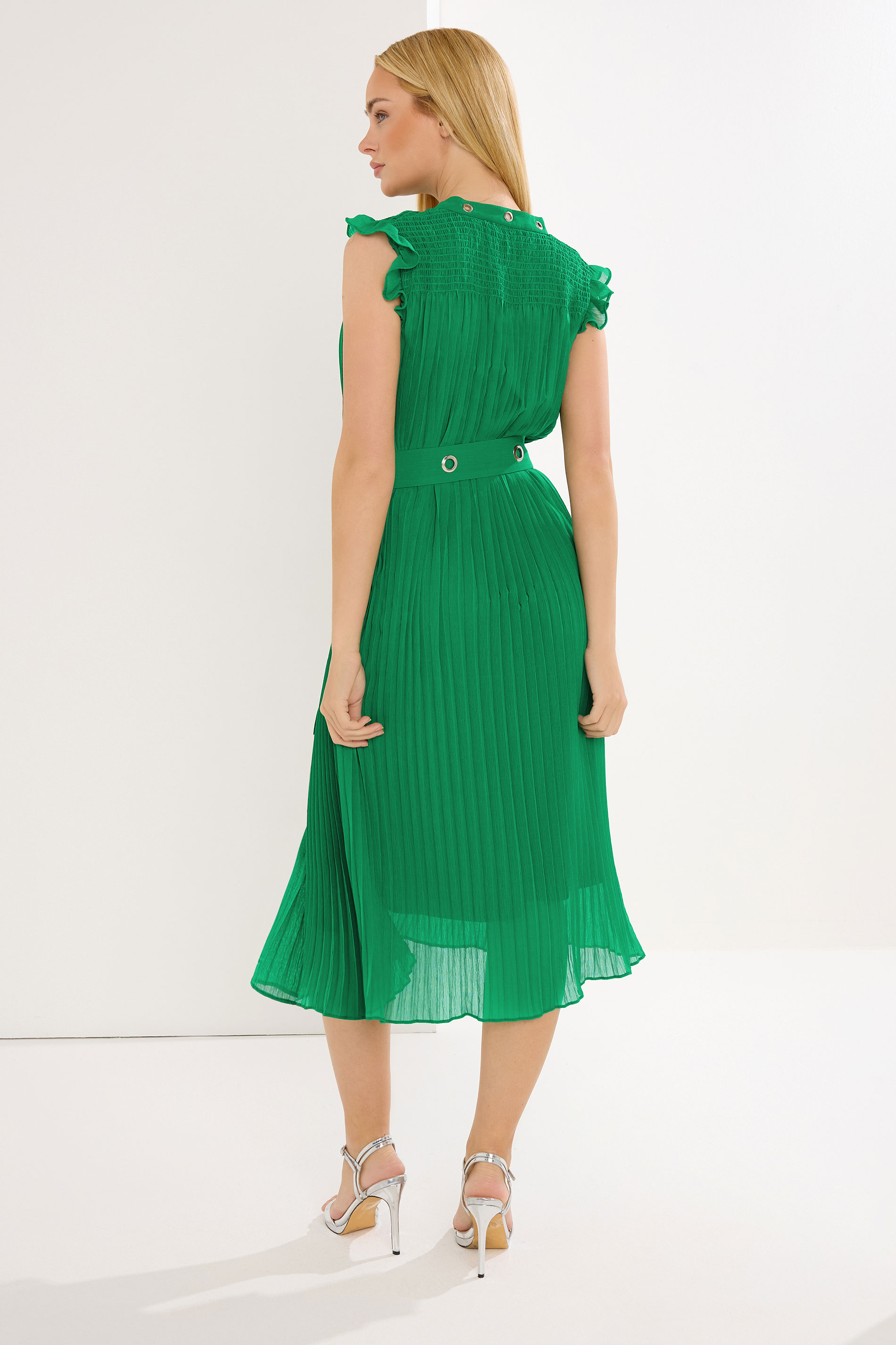 STAR Green Pleated Eyelet Dress | StarByJM 2
