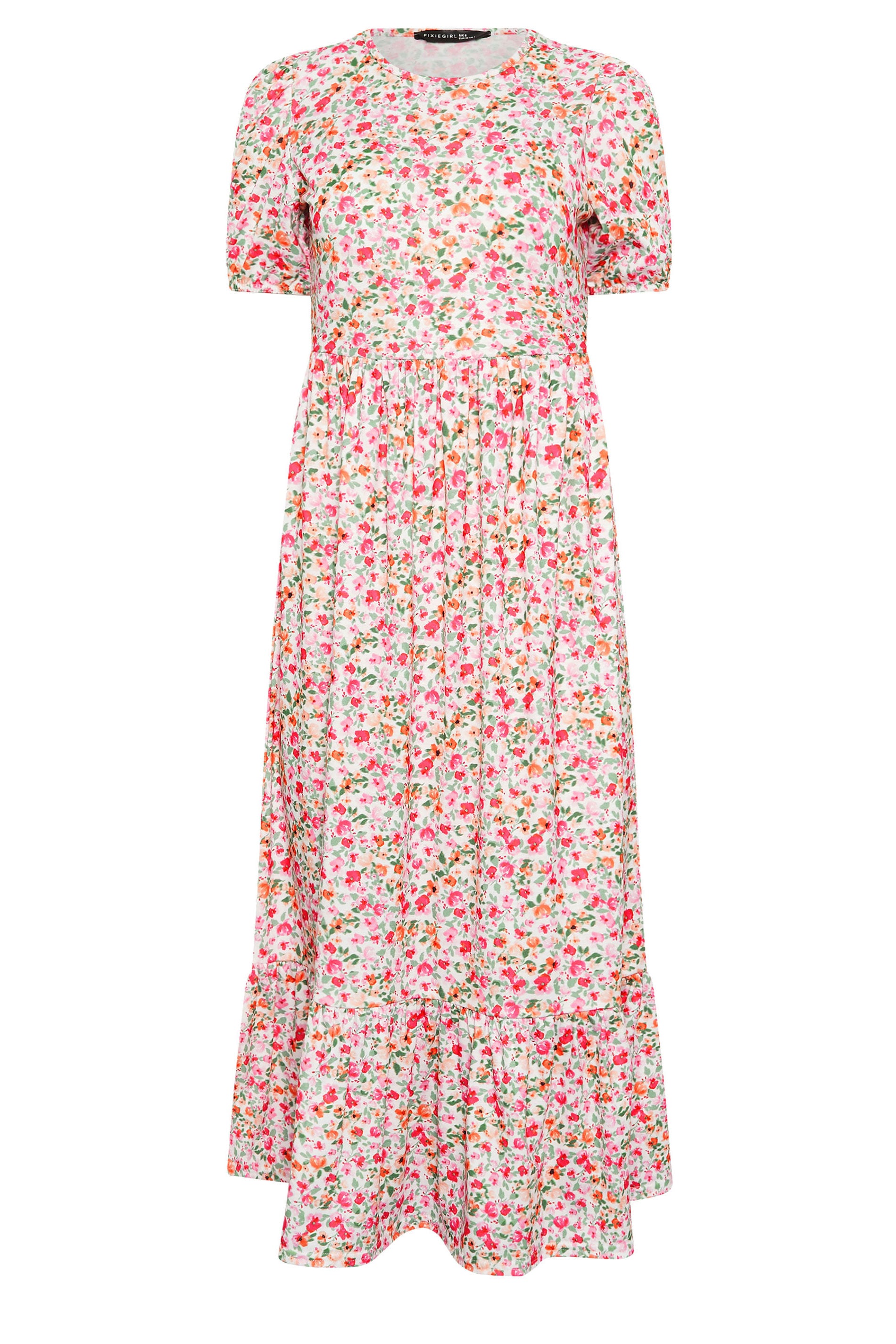 PixieGirls Petite Pink Floral Maxi Dress | PixieGirl 5