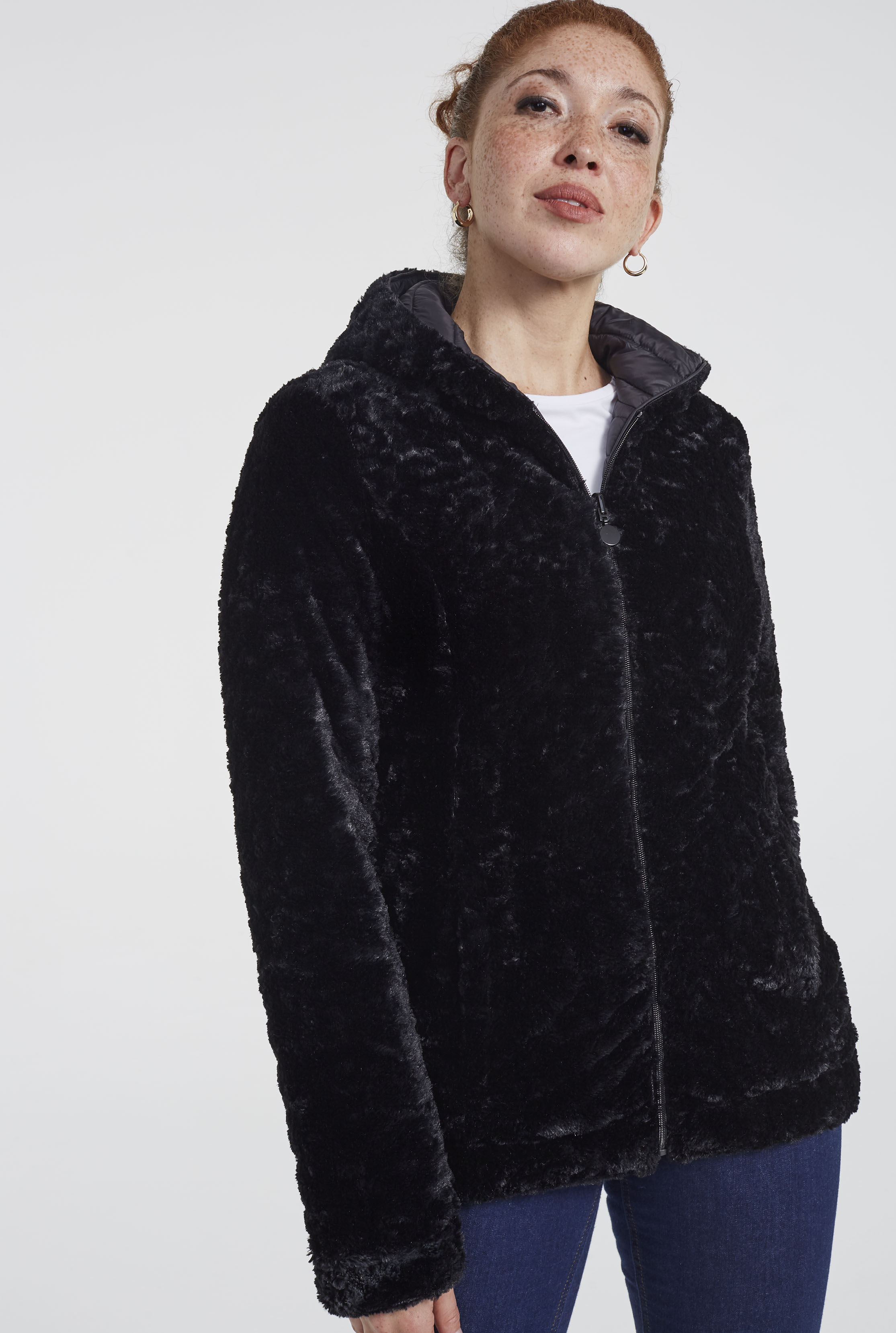 Point Zero Reversible Faux Fur Jacket | Long Tall Sally