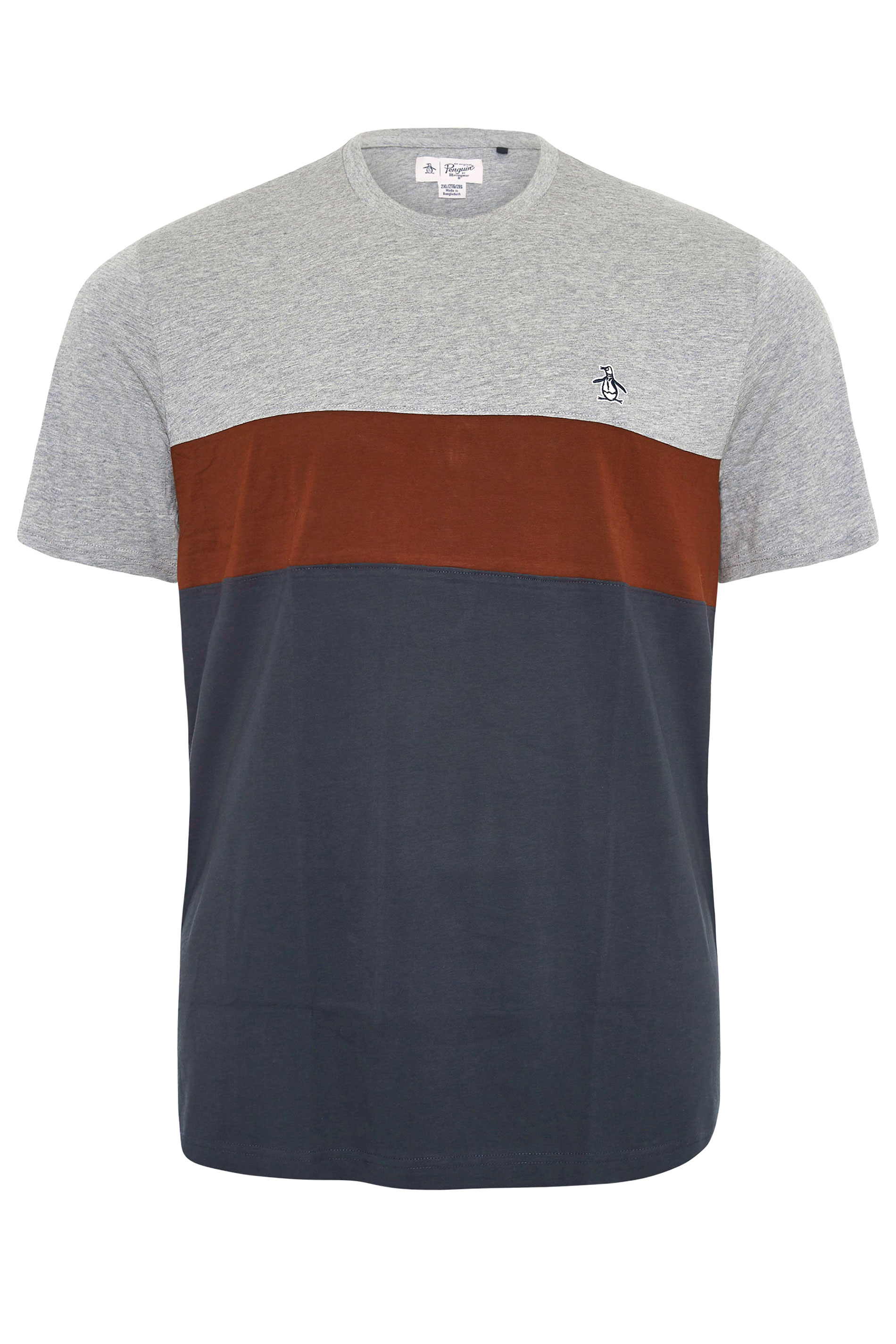 PENGUIN MUNSINGWEAR Big & Tall Grey Cut & Sew T-Shirt 1