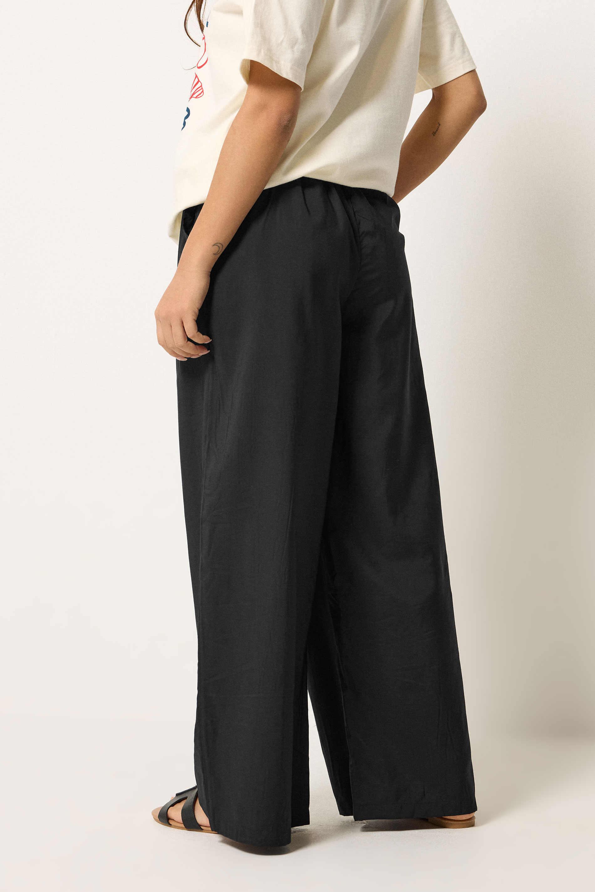 PixieGirl Petite Women's Black Beaded Wide Leg Trousers | PixieGirl 2