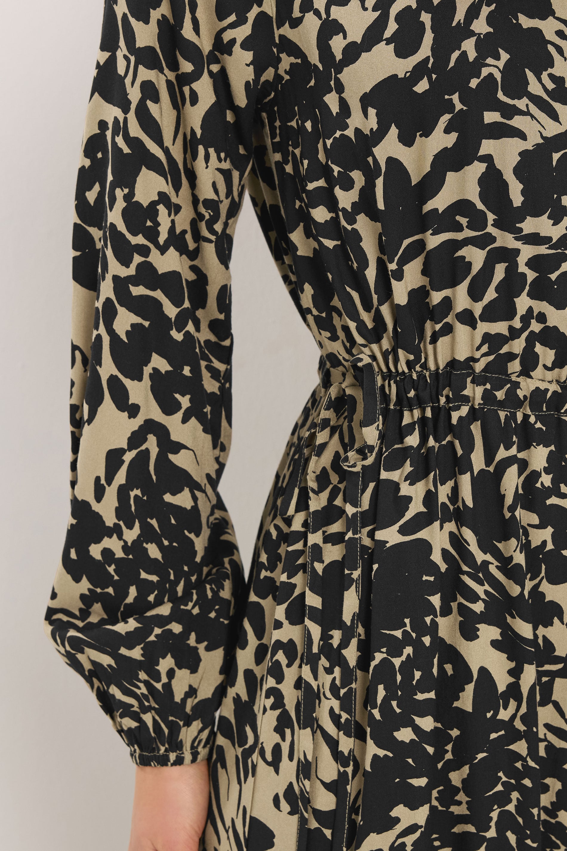 LTS Tall Women's Black Abstract Tie Waist Maxi Dress | Long Tall Sally 4