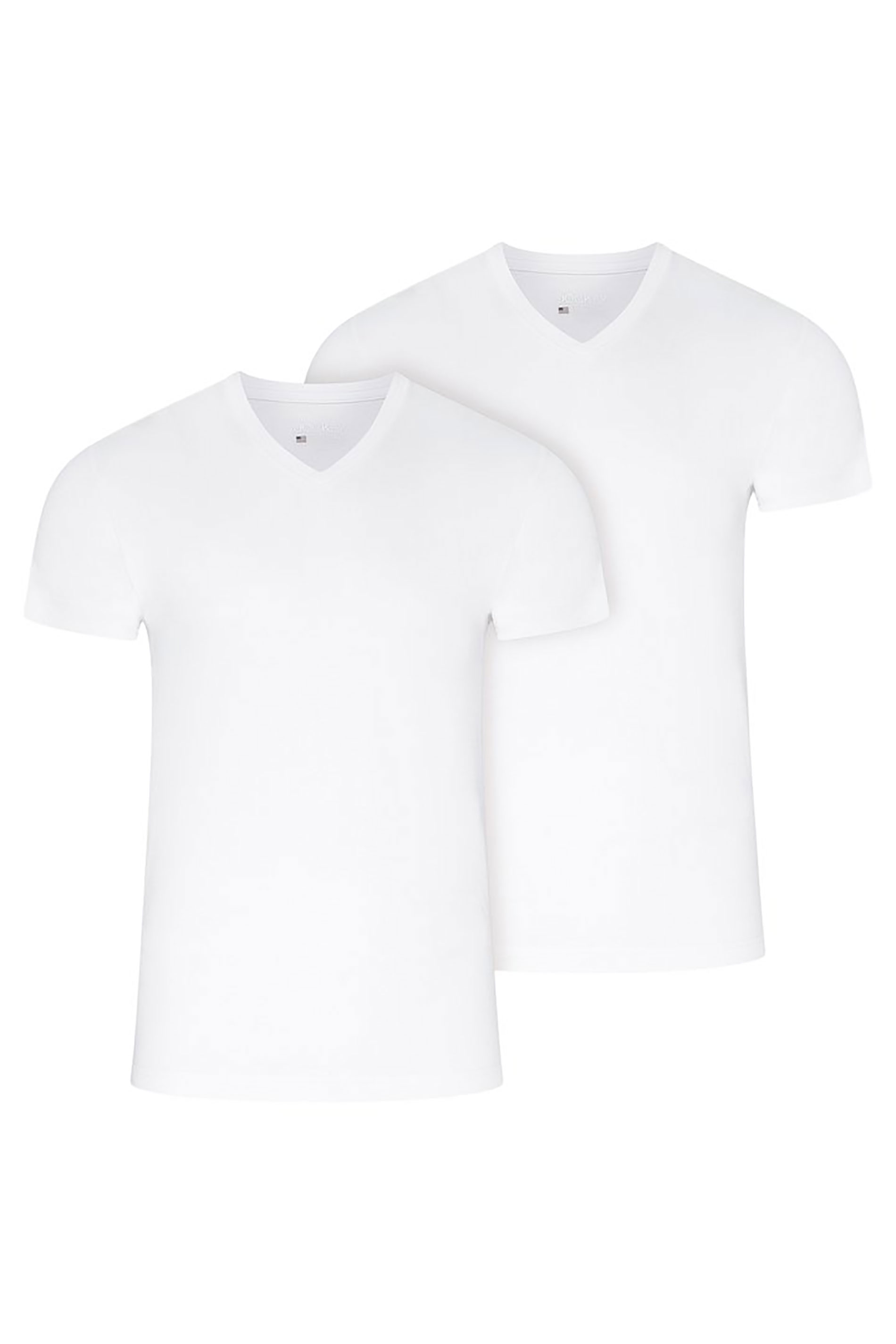 JOCKEY White 2 Pack V-Neck T-Shirts | BadRhino