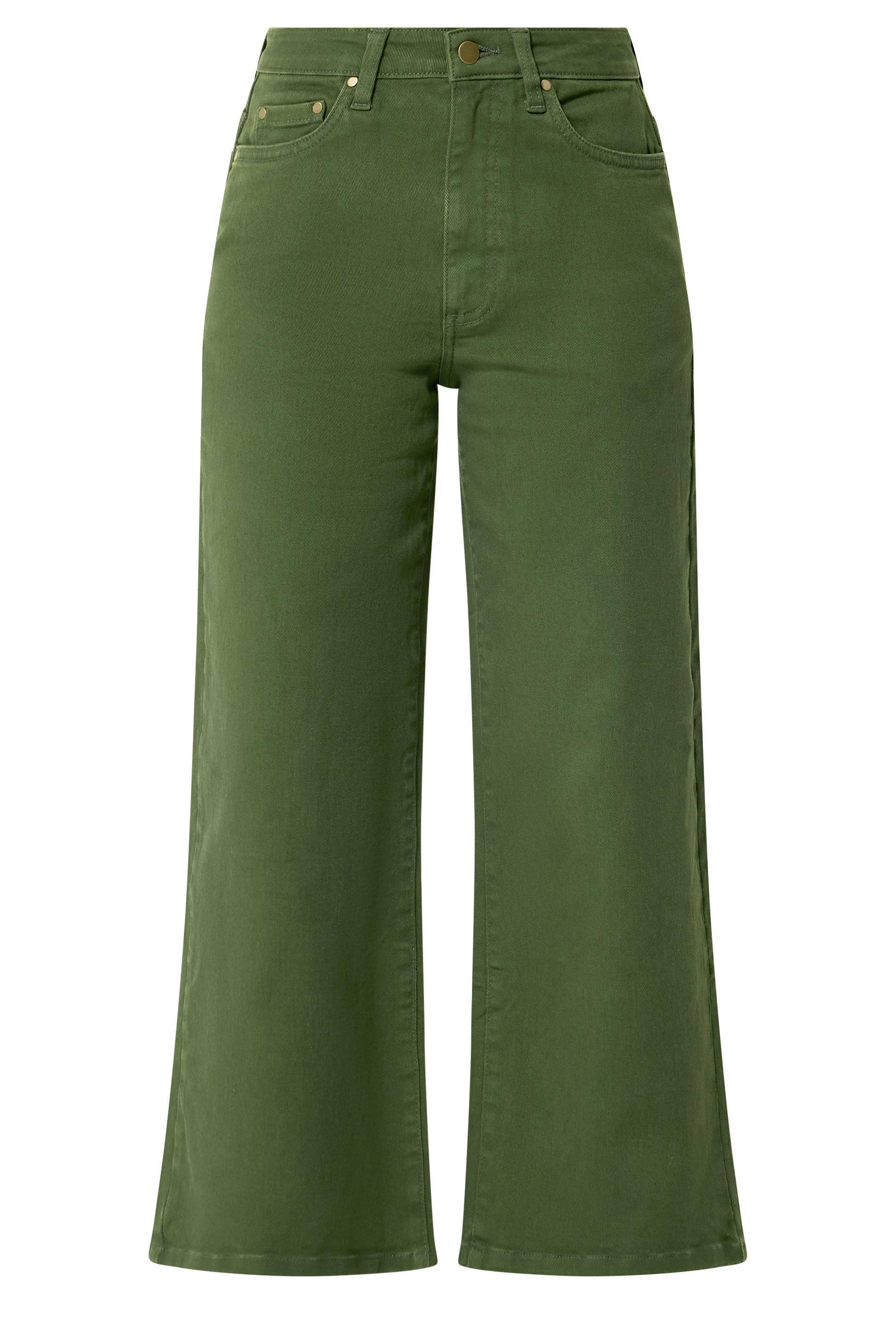 M&Co Petite Khaki Green Wide Leg Jeans | M&Co 5
