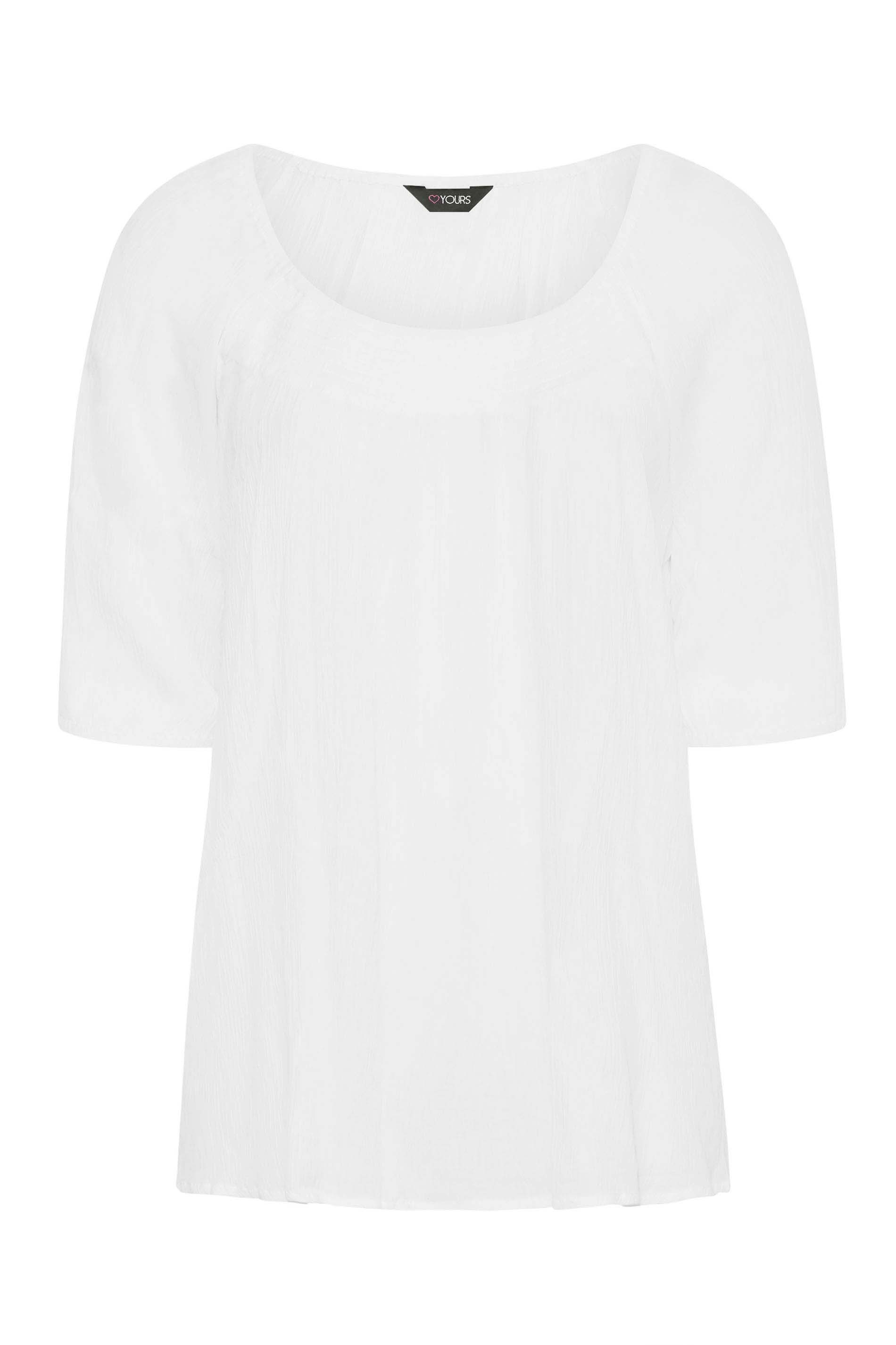 plain white bardot top