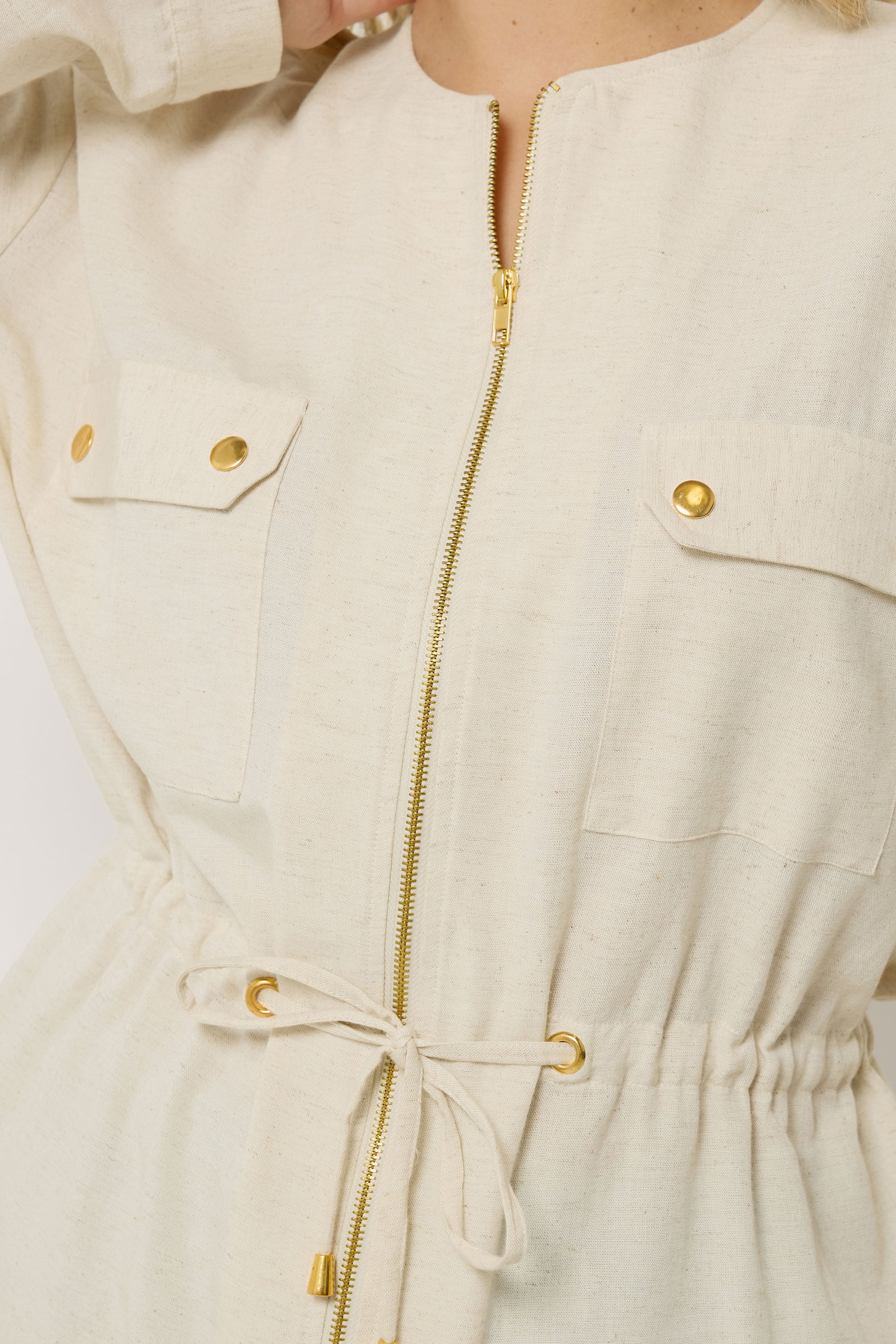 YOURS Plus Size Natural Brown Linen Shacket | Yours Clothing 5
