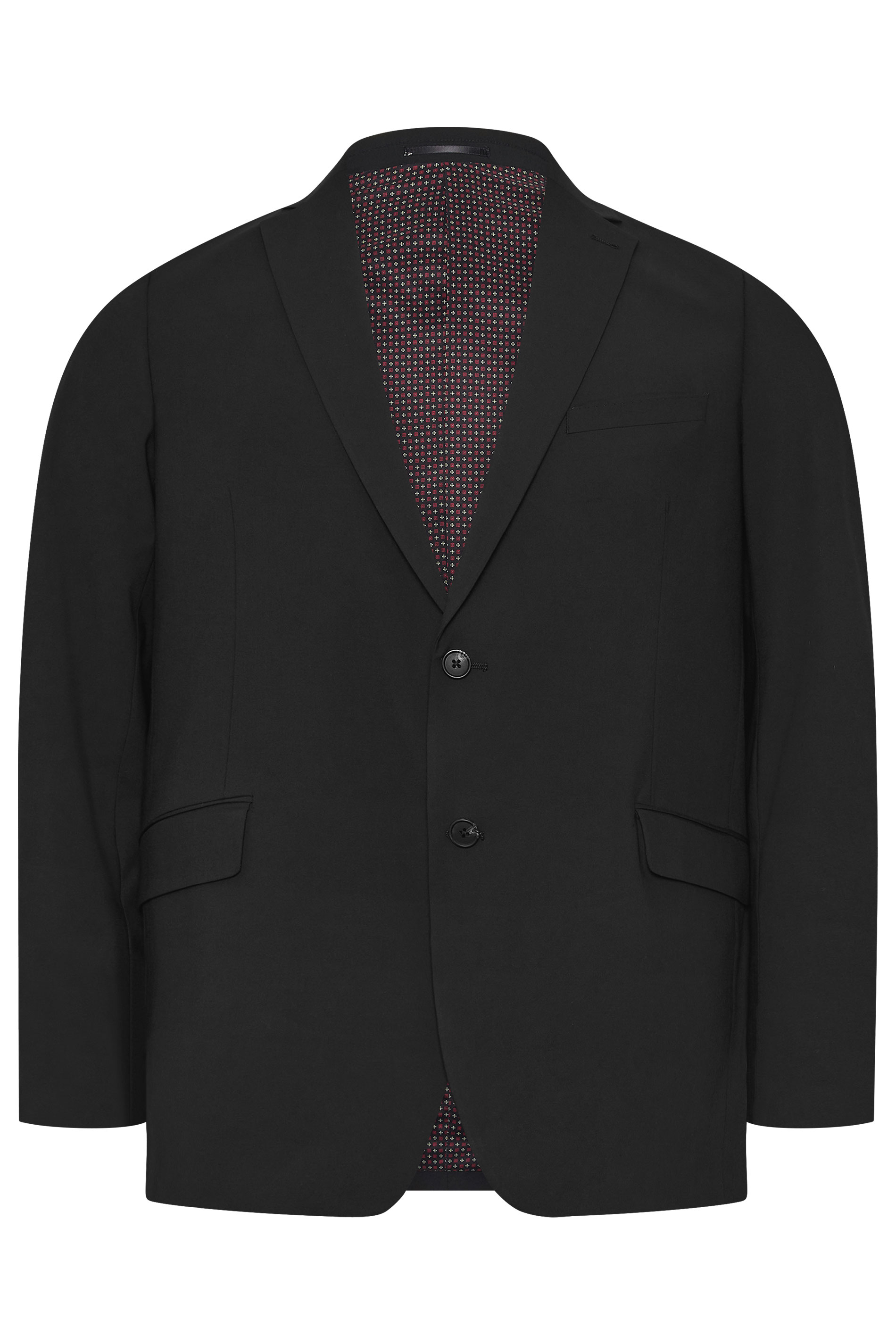 D555 Big & Tall Black Suit Jacket | BadRhino 4