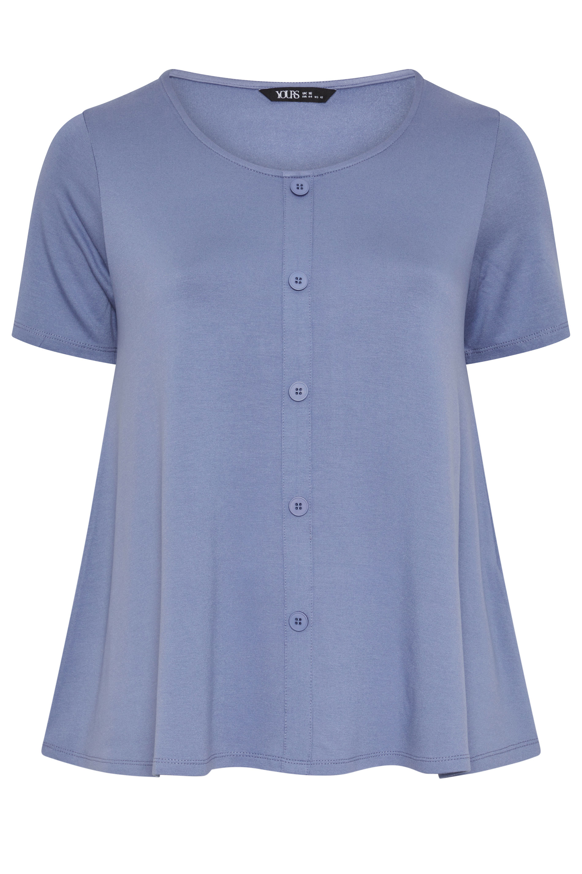YOURS Plus Size Blue Soft Touch Top | Yours Clothing 5
