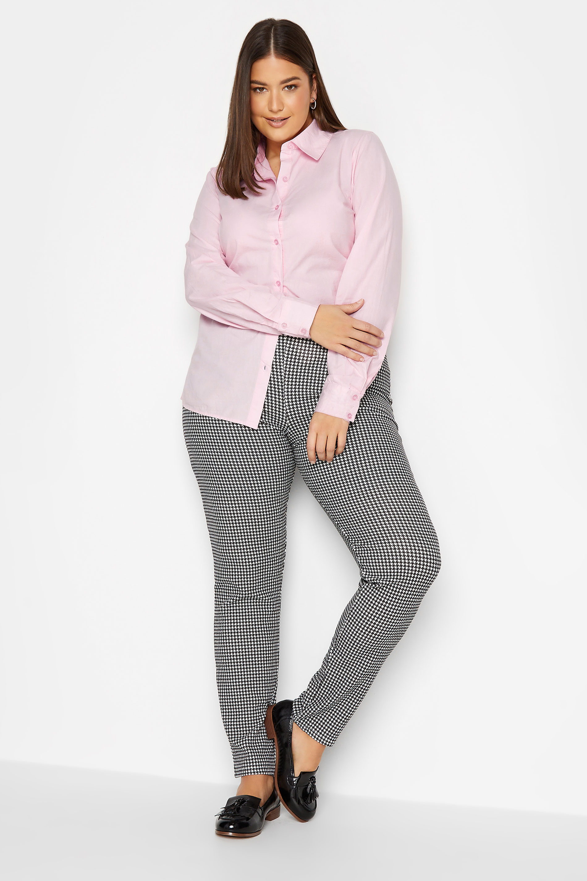 LTS Tall Women's Blush Pink Fitted Cotton Shirt | Long Tall Sally  2