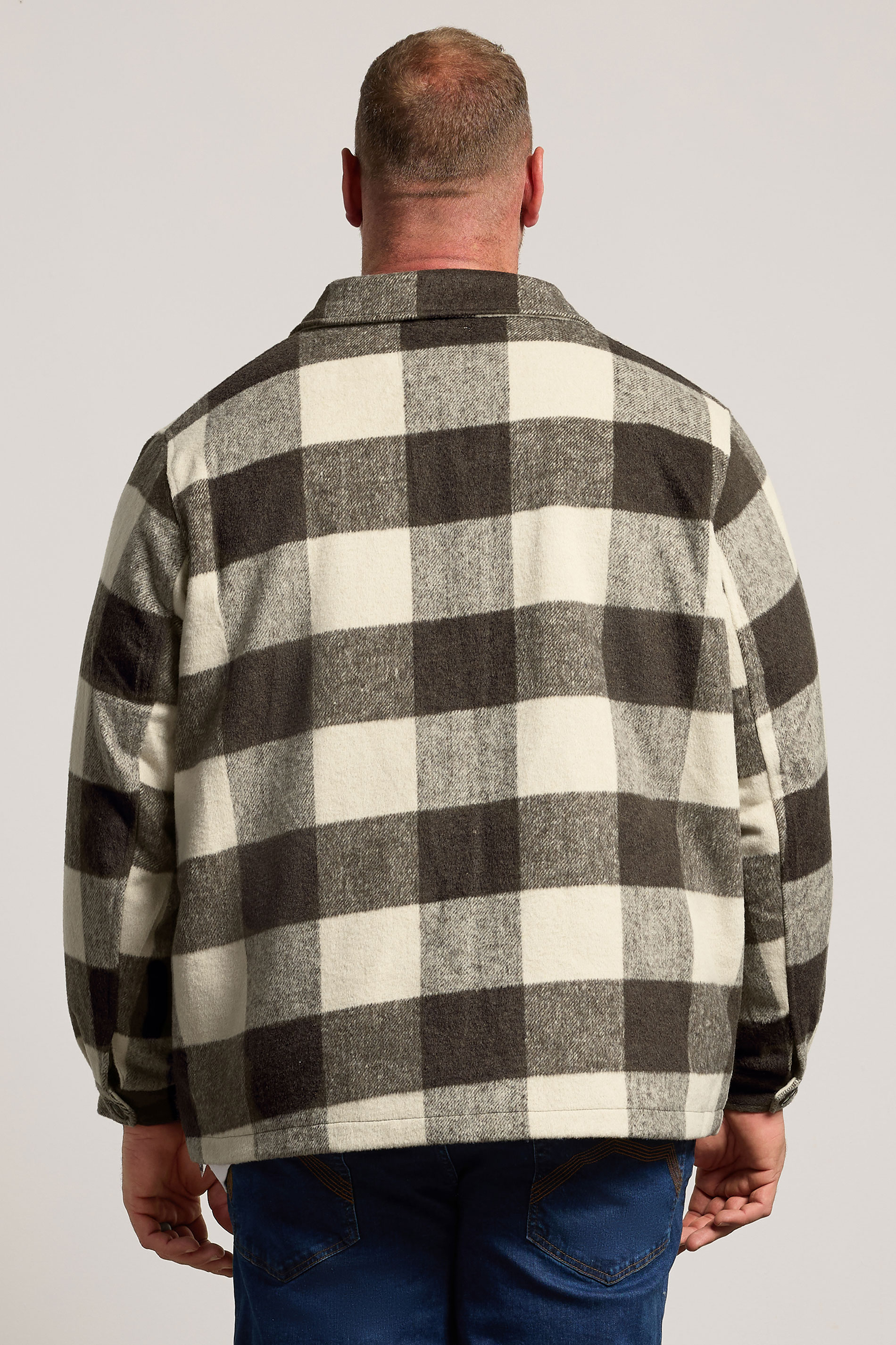 BadRhino Big & Tall Brown Checked Shacket | BadRhino 2