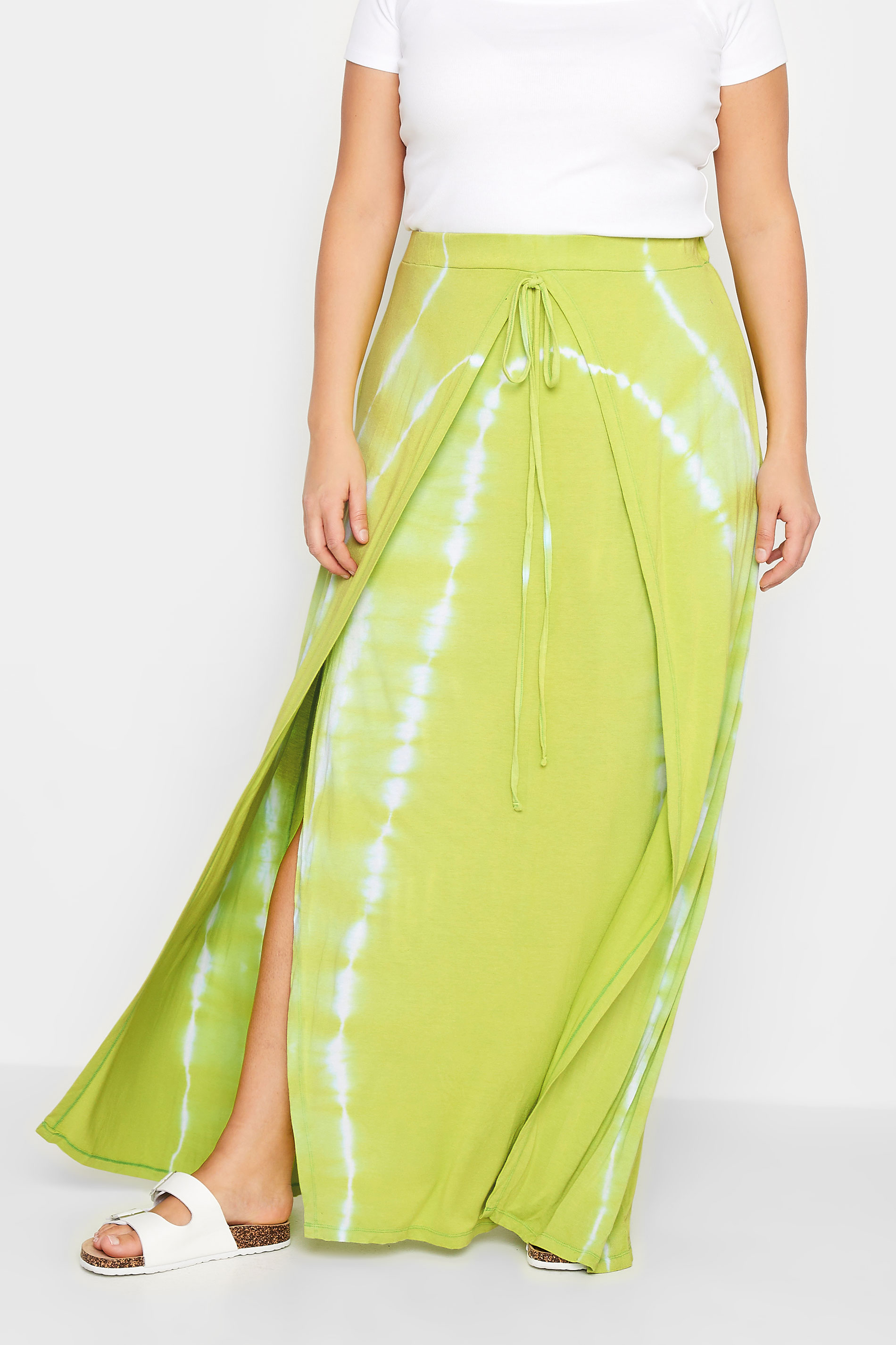 LTS Tall Women's Green Tie Dye Maxi Skirt | Long Tall Sally  1