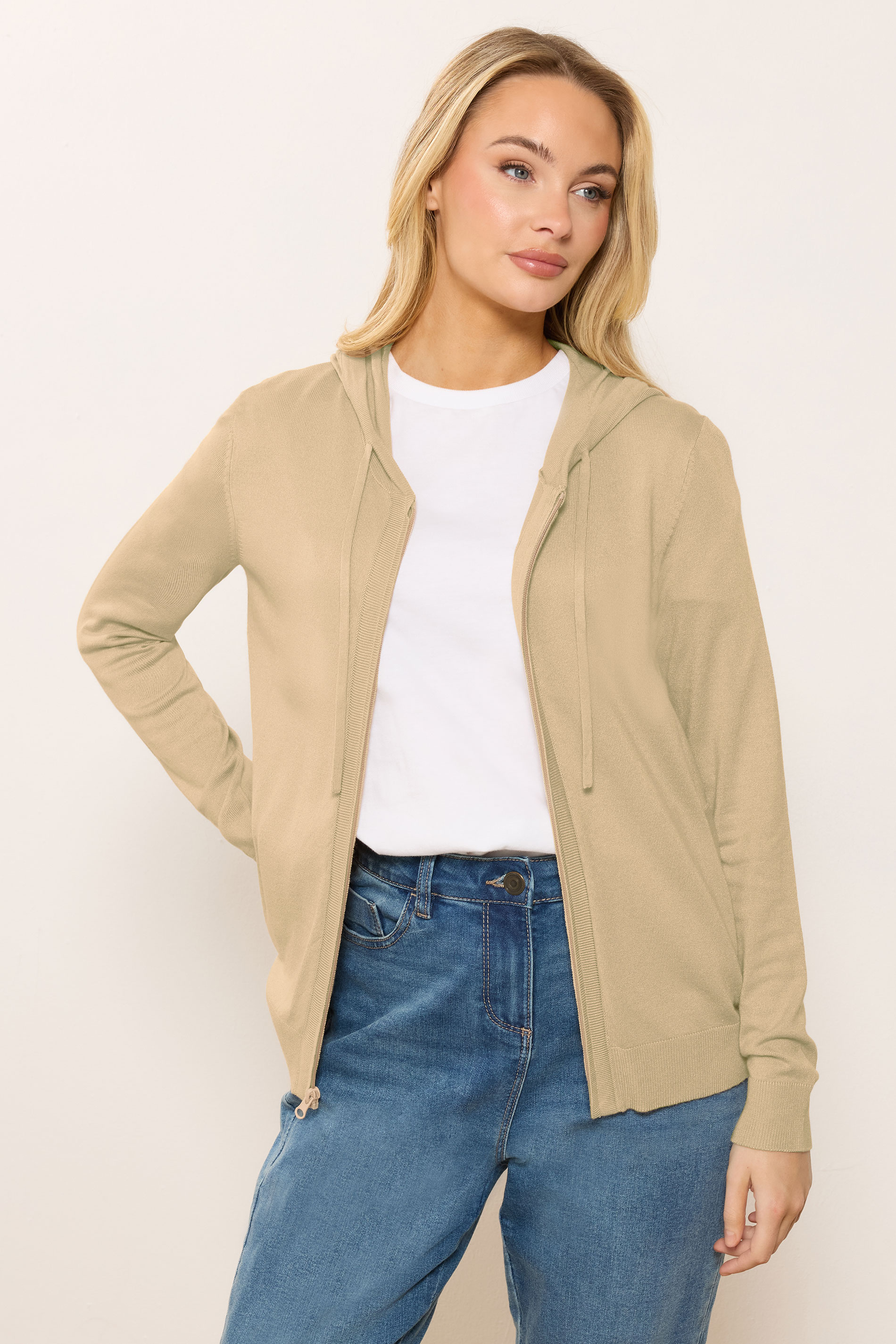 M&Co Natural Brown Knitted Hoodie | M&Co 3
