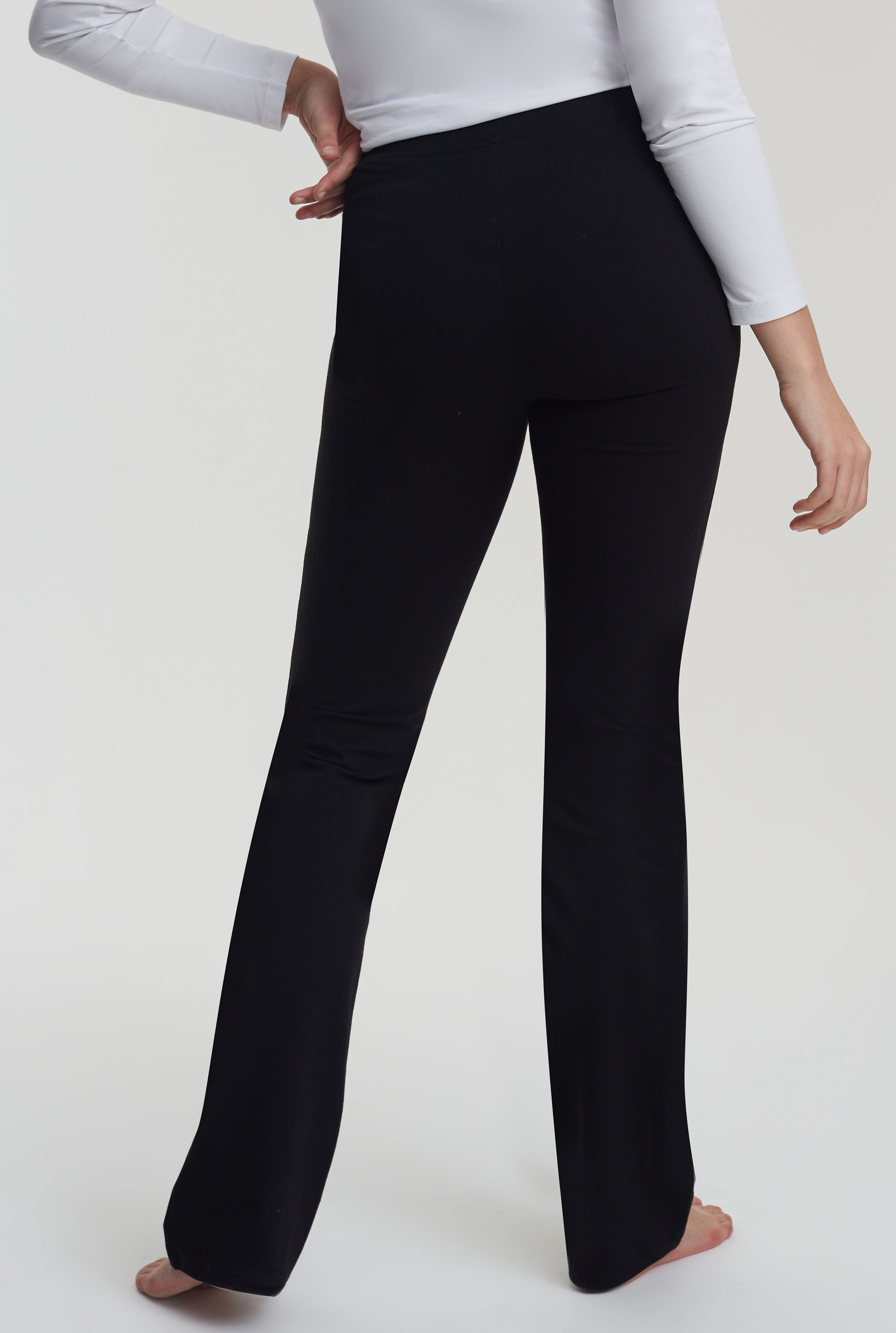 Black Slim Leg Yoga Pants with Zip Pocket | Long Tall Sally