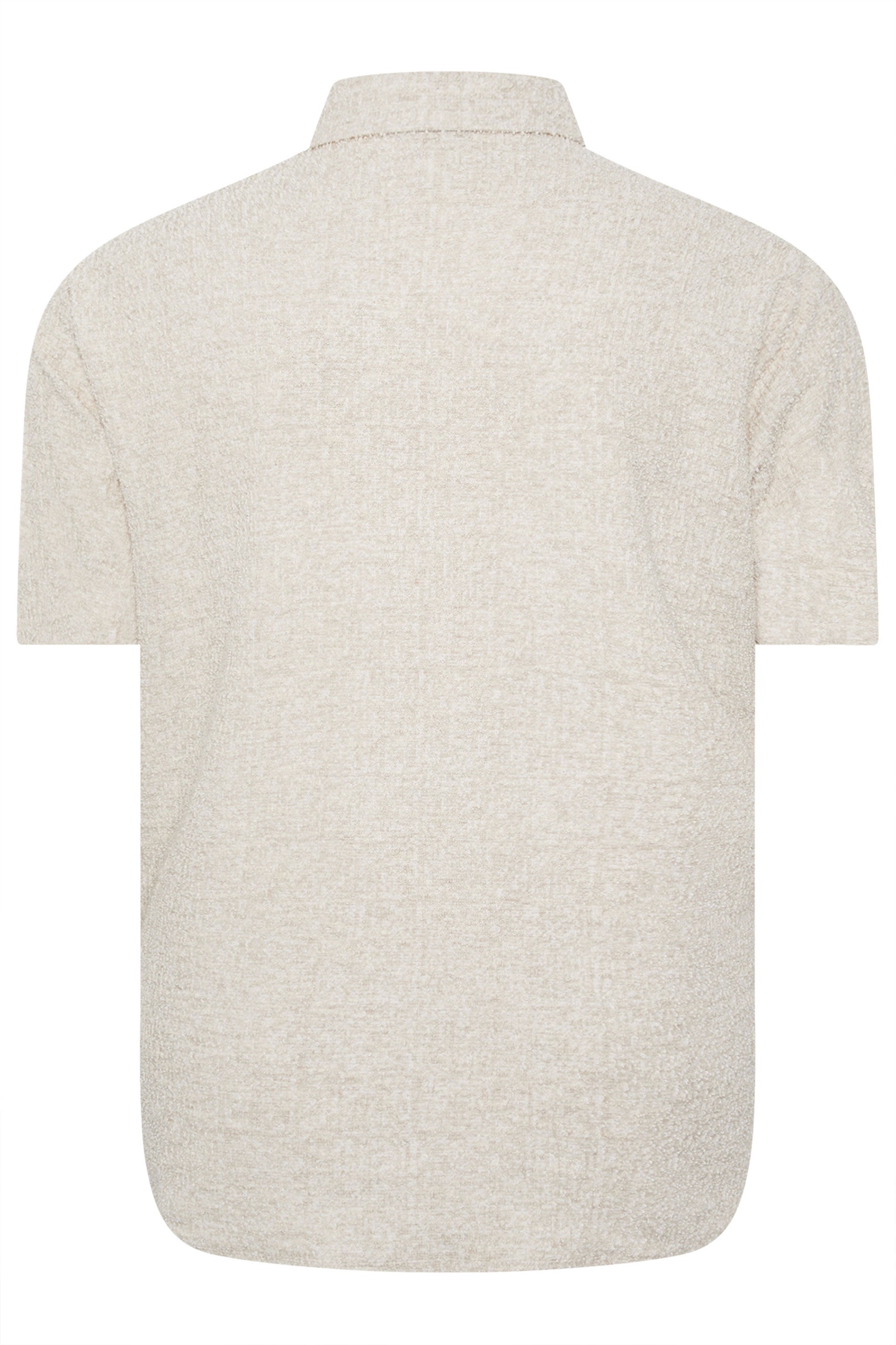 BadRhino Big & Tall Natural Brown Short Sleeve Textured Jersey Shirt | BadRhino 7