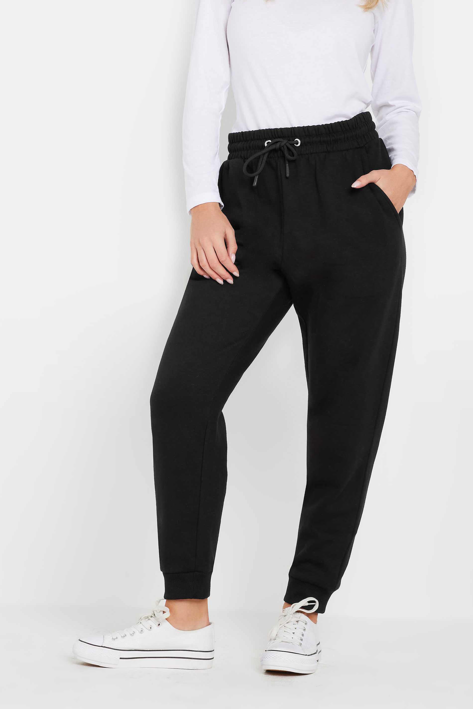 M&Co Petite Black Cuffed Joggers | M&Co 1