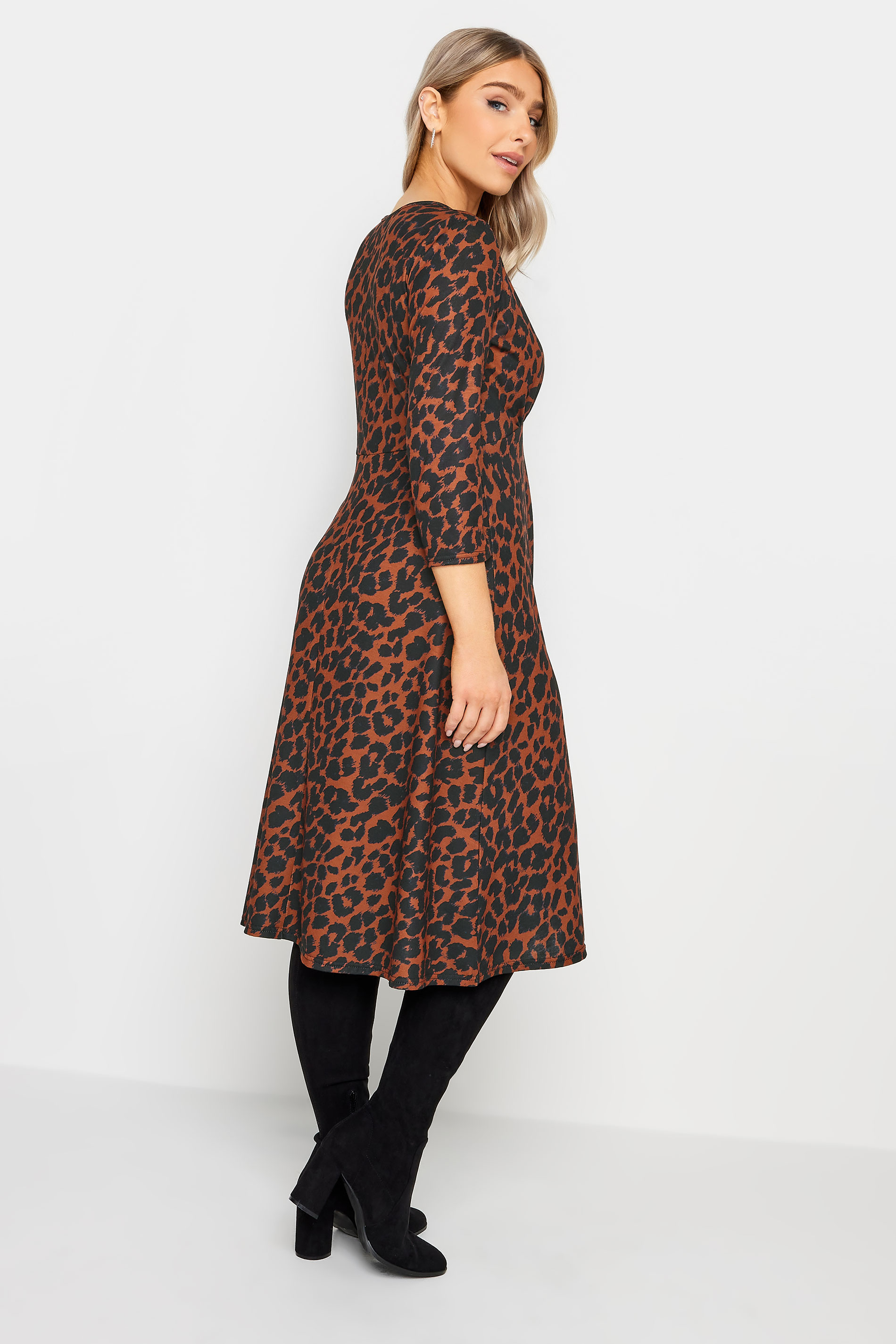 M&Co Brown Leopard Print Midaxi Dress | M&Co 3