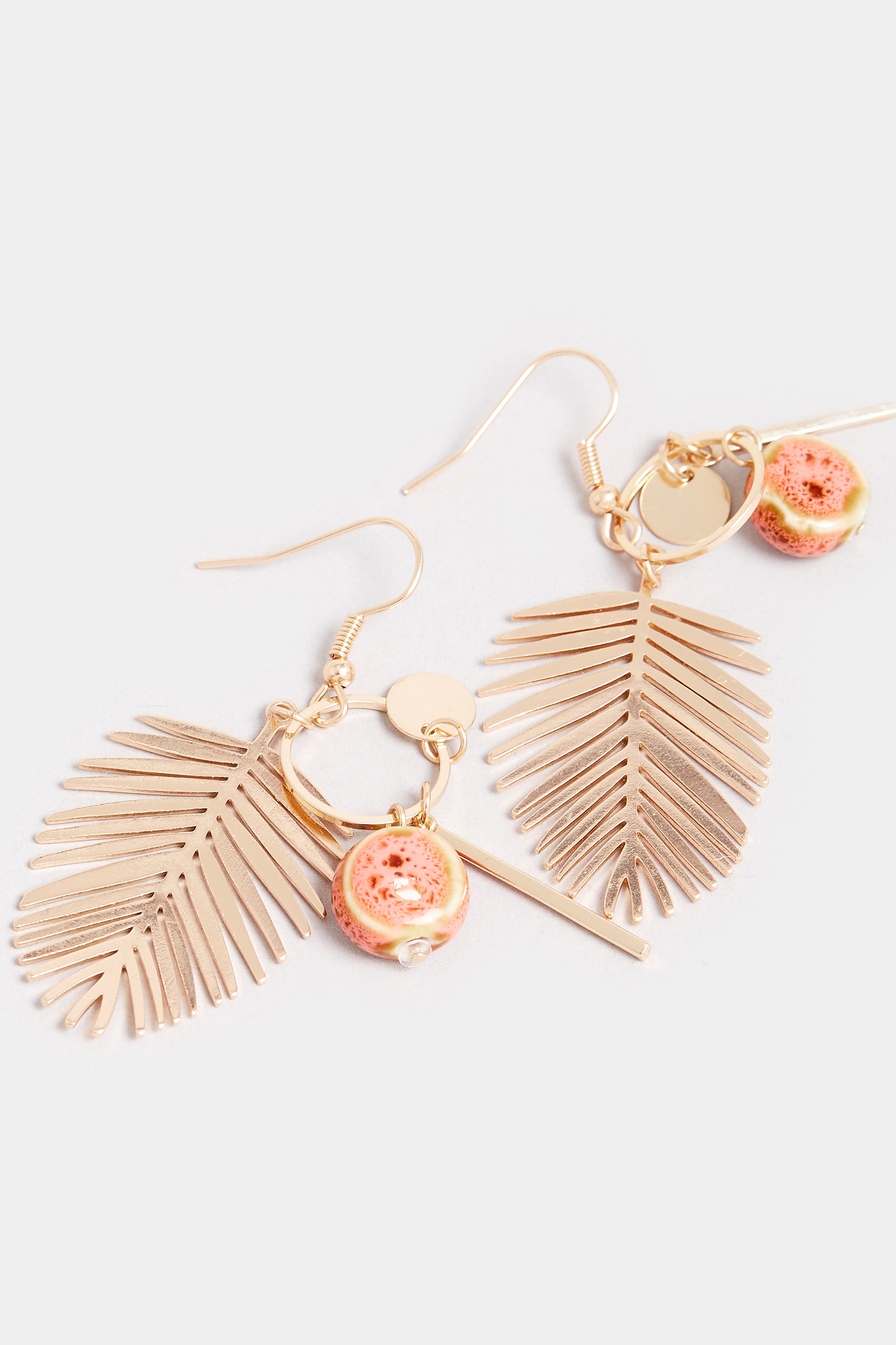 Gold Tone Leaf Drop Cluster Earrings | Yours Clothing  3