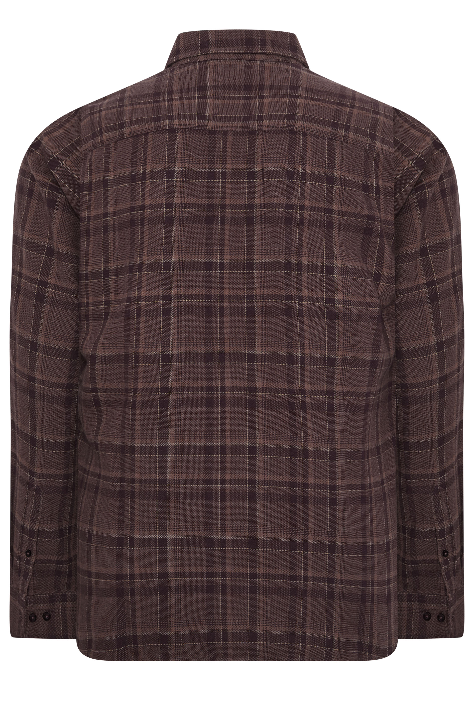 BadRhino Big & Tall Burgundy Red Check Long Sleeve Shirt | BadRhino 2