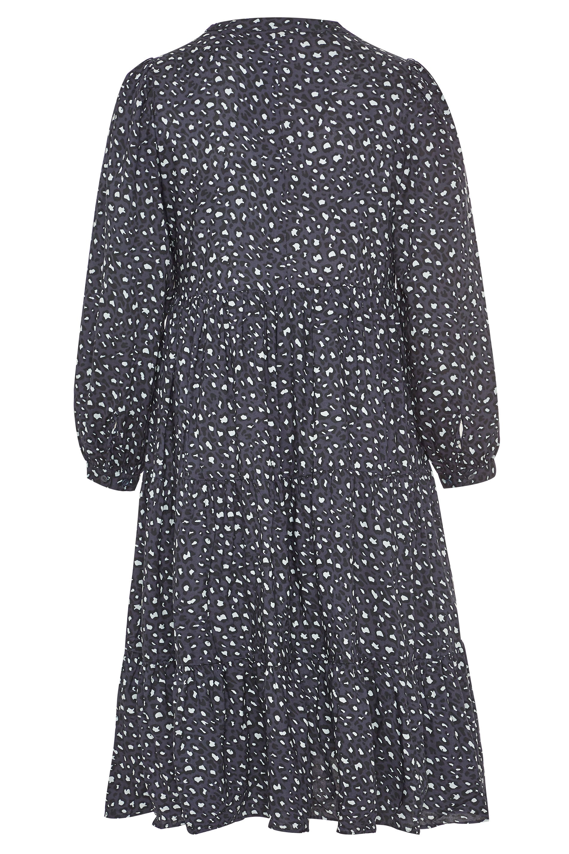 Download LIMITED COLLECTION Grey Leopard Print Tiered Smock Midi ...