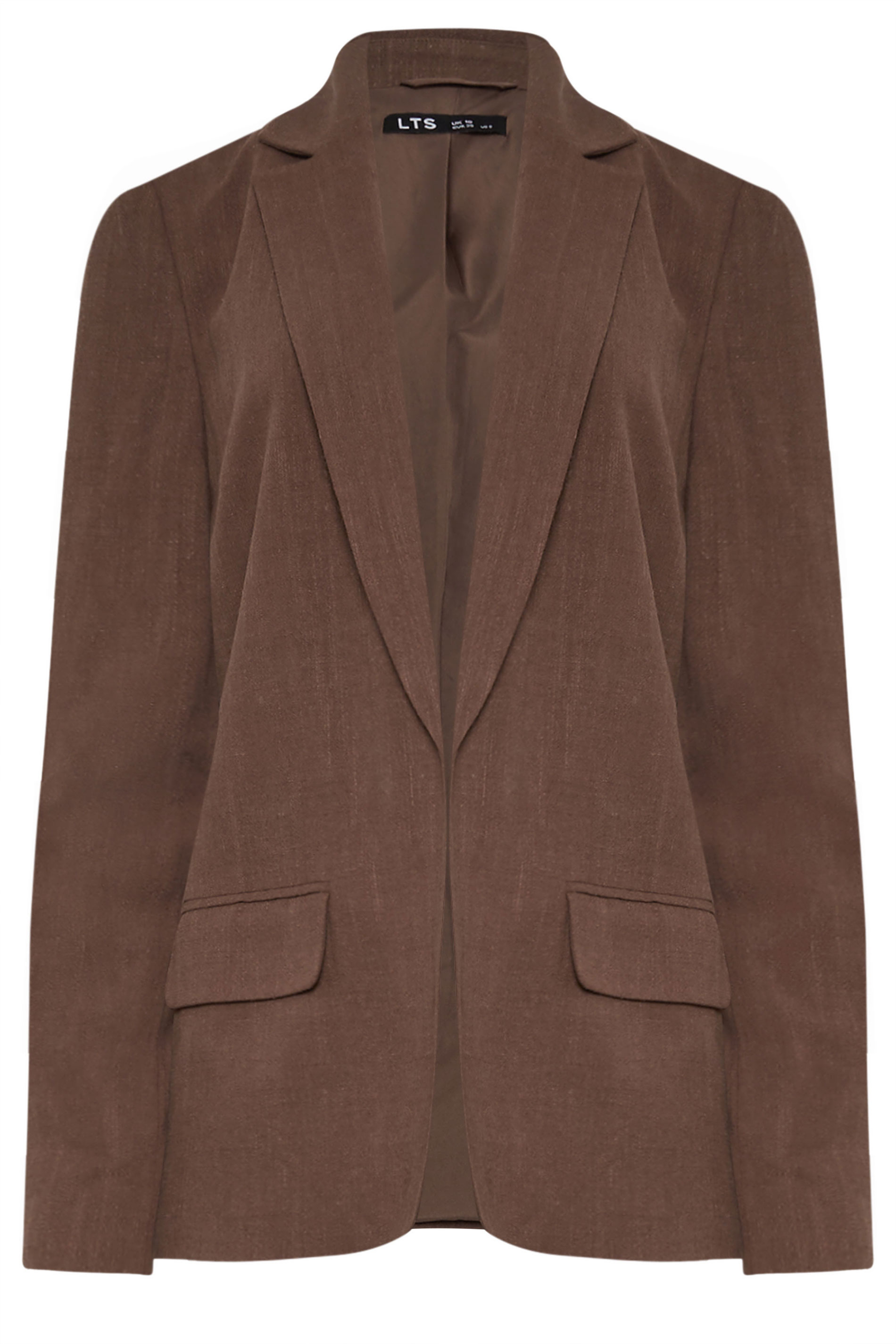 LTS Tall Women's Chocolate Brown Linen Blazer | Long Tall Sally 6