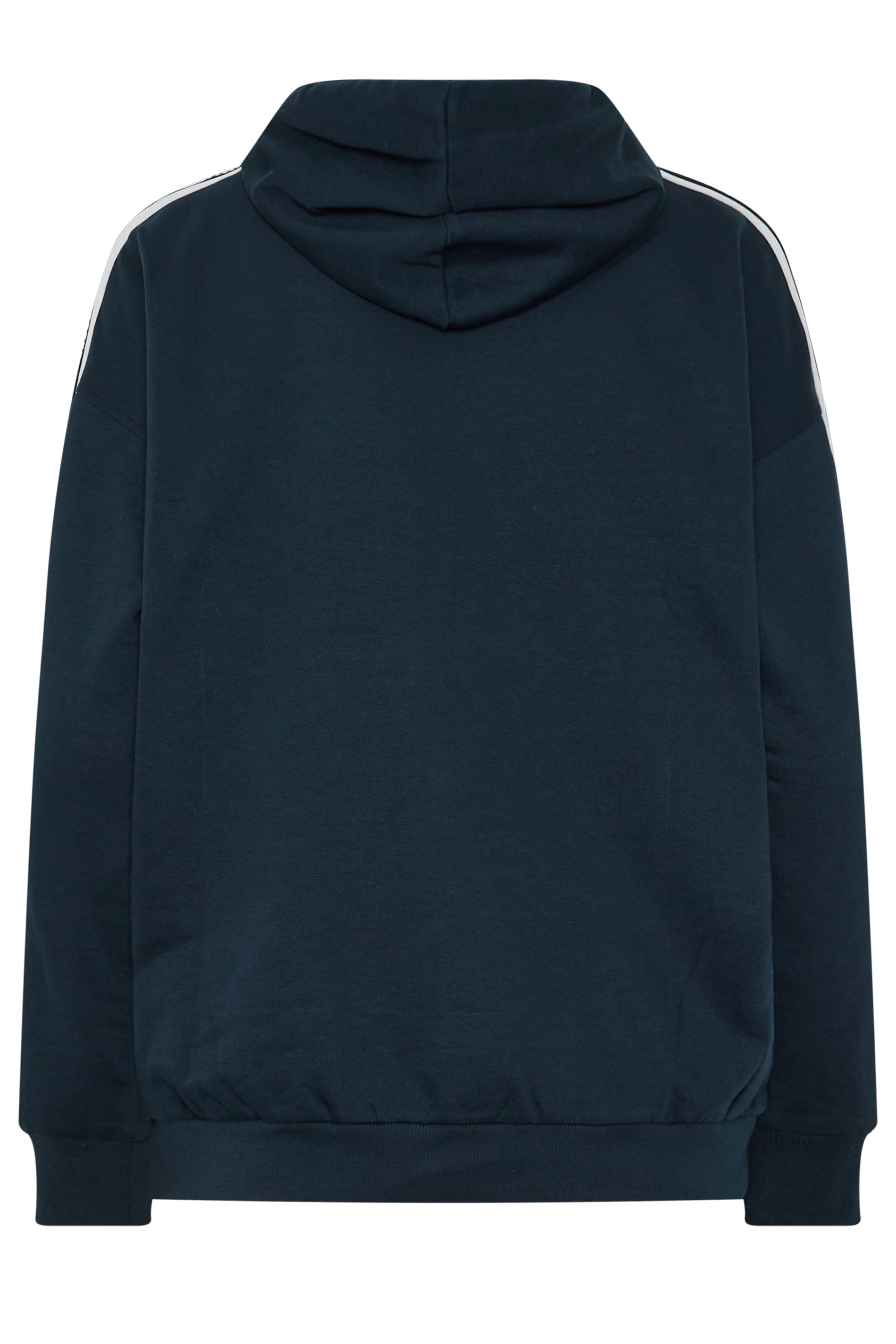 LTS Tall Women's Navy Blue Side Tape Hoodie | Long Tall Sally 6