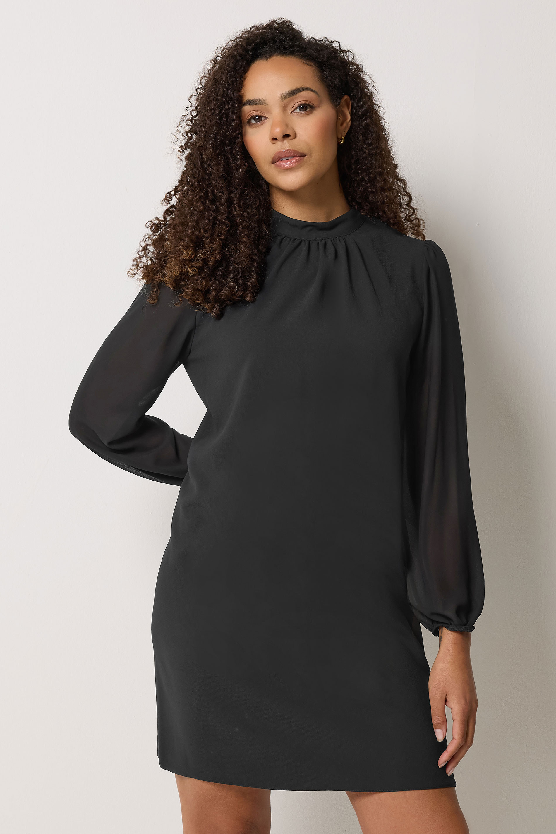 M&Co Black Belted Tunic Dress | M&Co 1