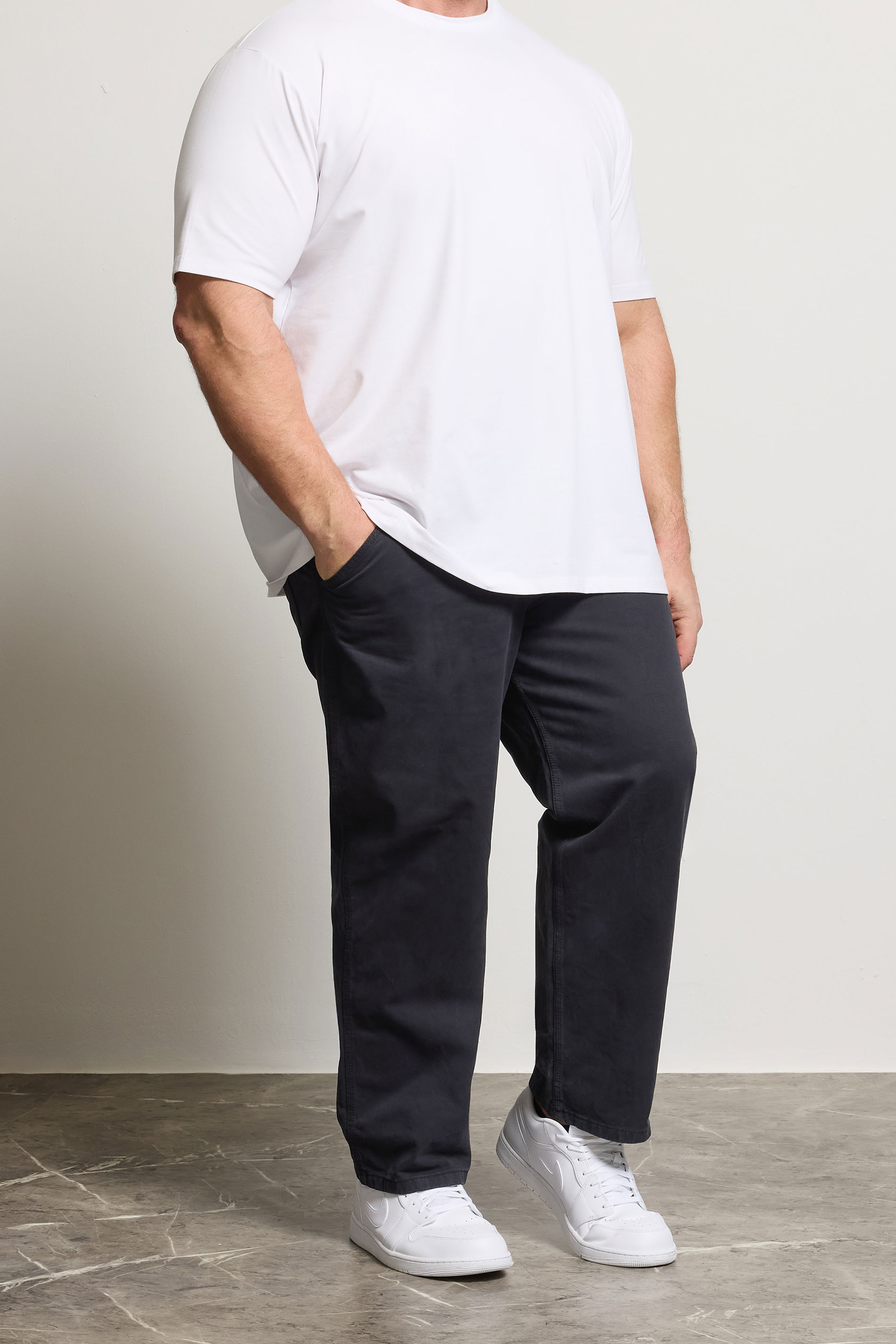 JACK & JONES Big & Tall Black Worker Trousers | BadRhino 3