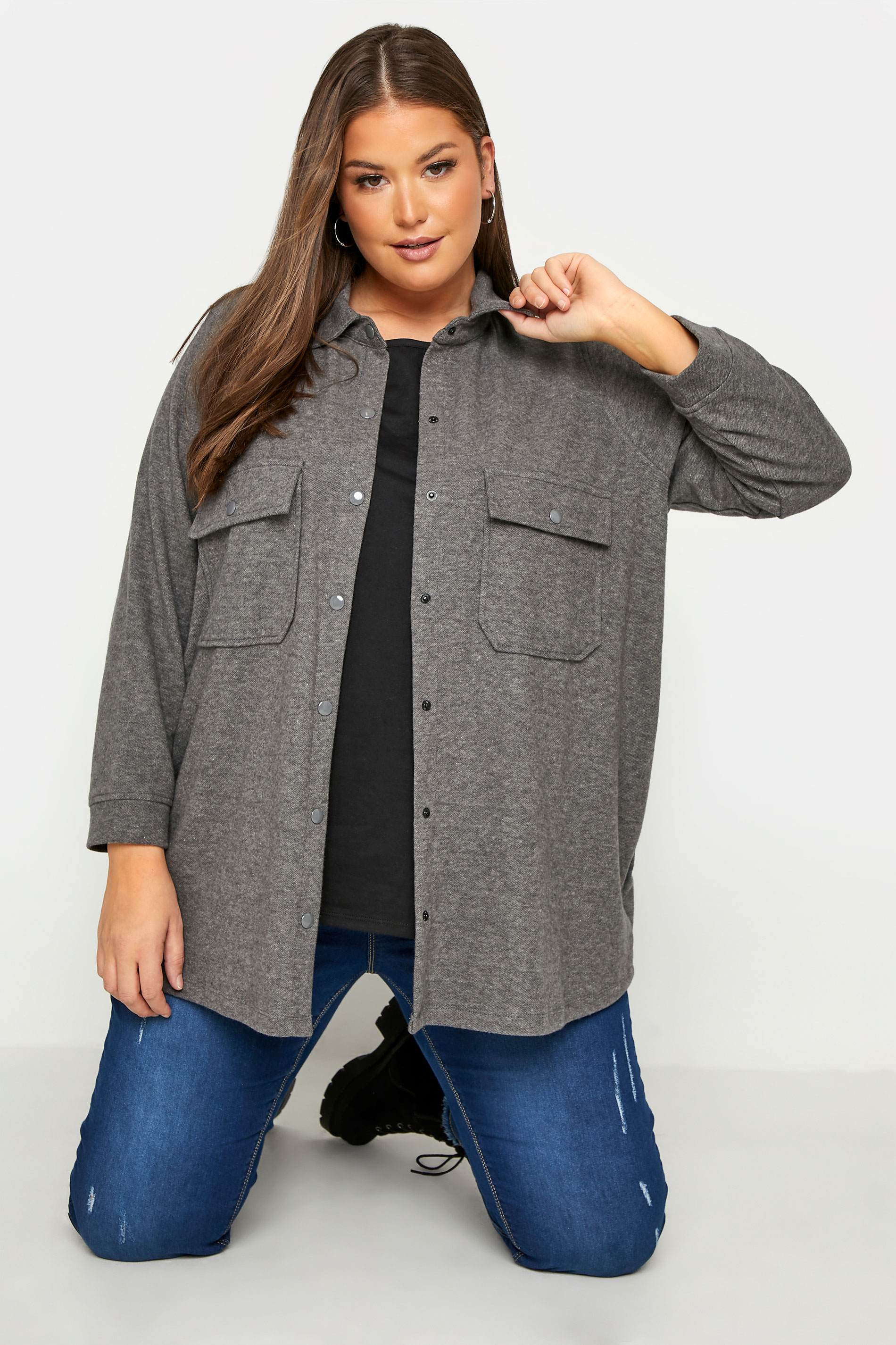 Curve Charcoal Grey Soft Touch Shacket_A.jpg