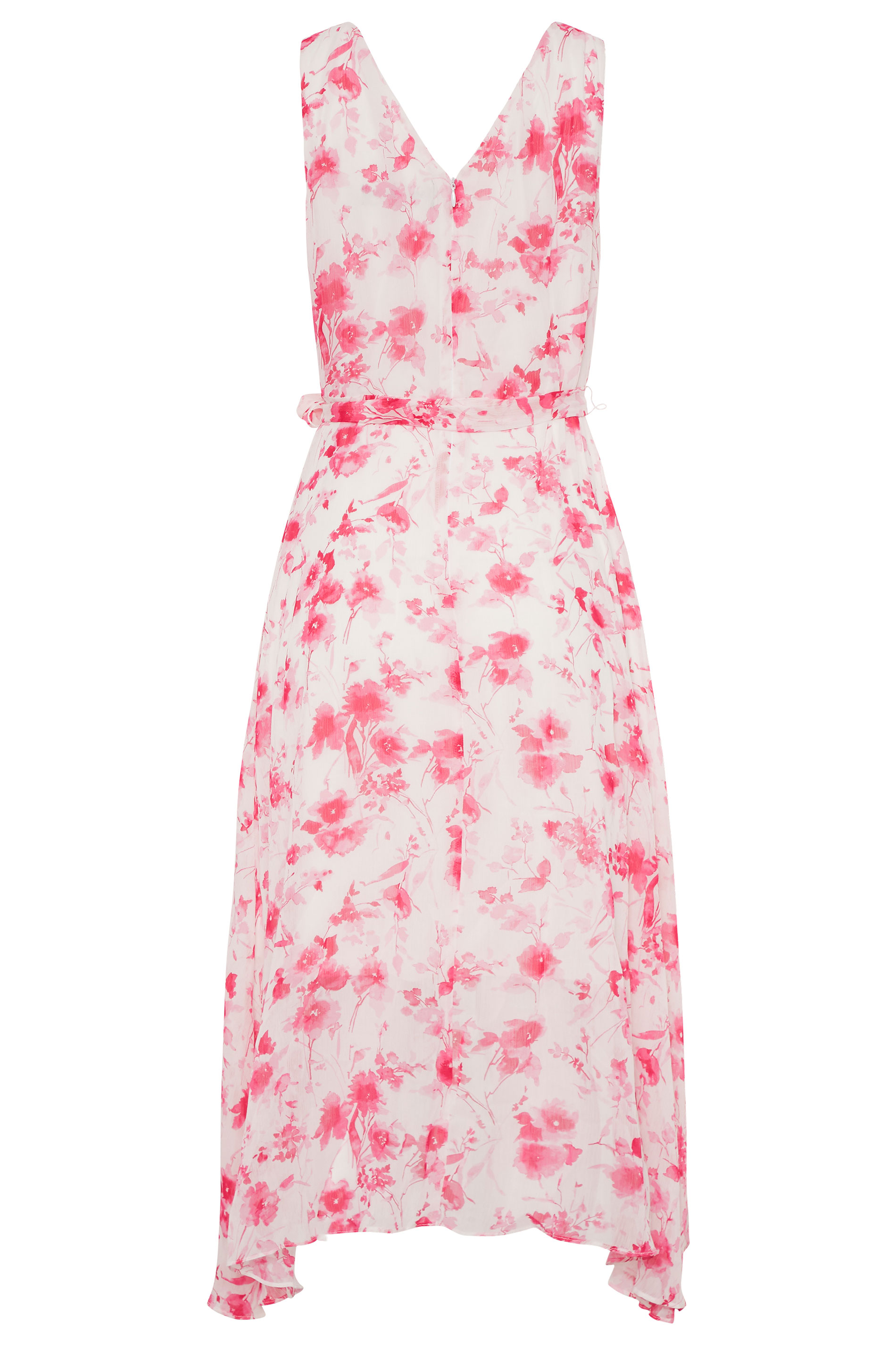 KARL LAGERFELD PARIS Pink Hanky Hem Printed Dress | Long Tall Sally