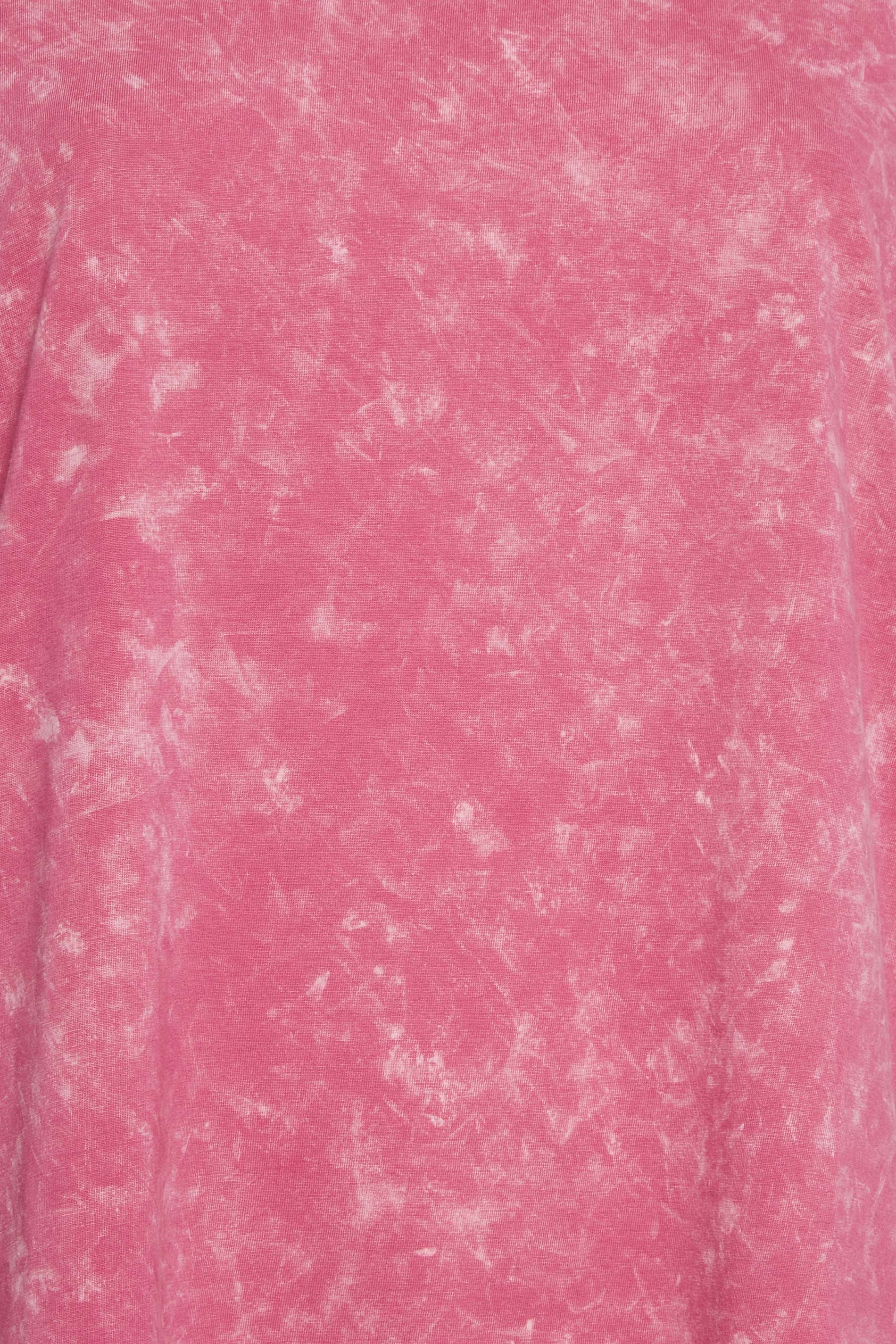 Hot Pink Washed Oversized T Shirt