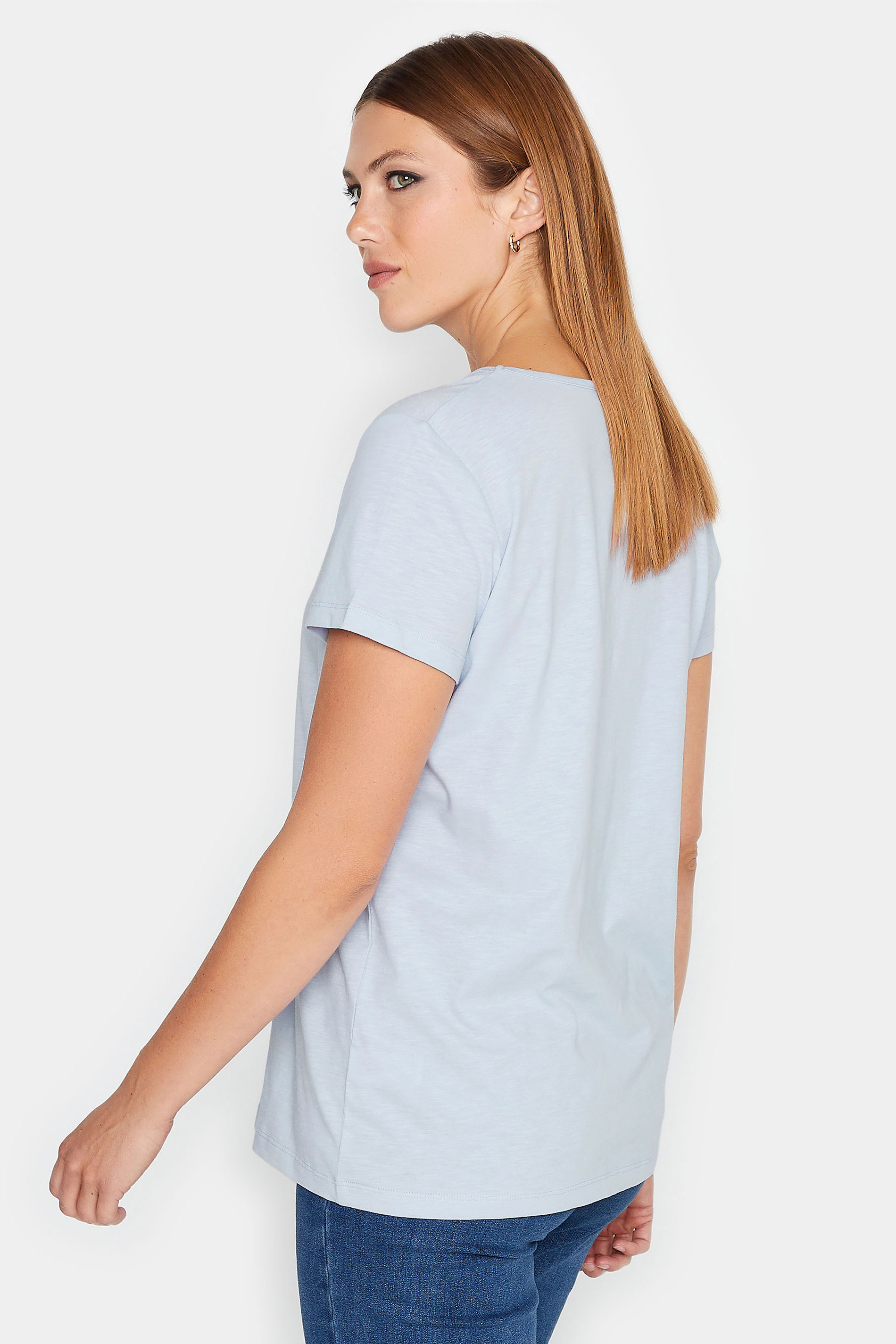 LTS Tall Womens Light Blue Short Sleeve T-Shirt | Long Tall Sally  3