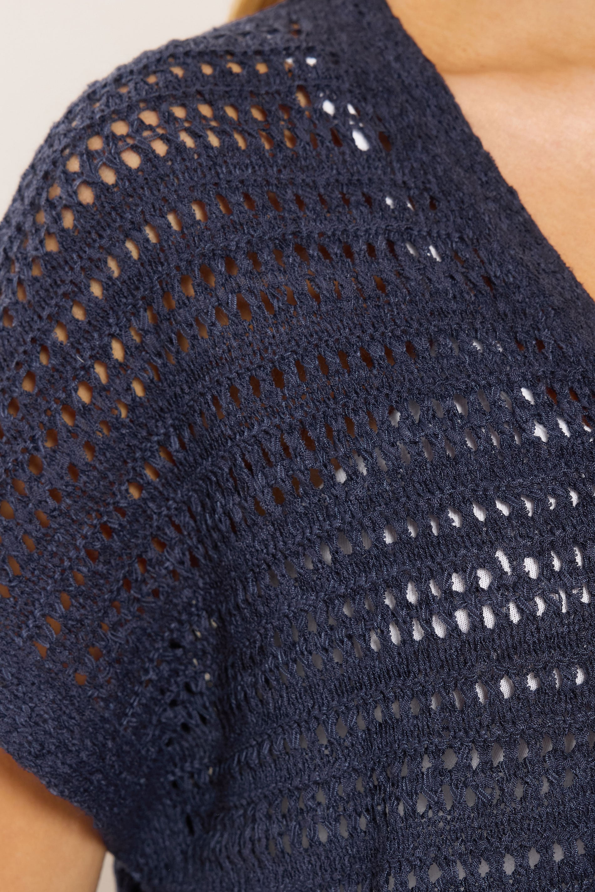 M&Co Navy Blue Short Sleeve Cardigan | M&Co 4
