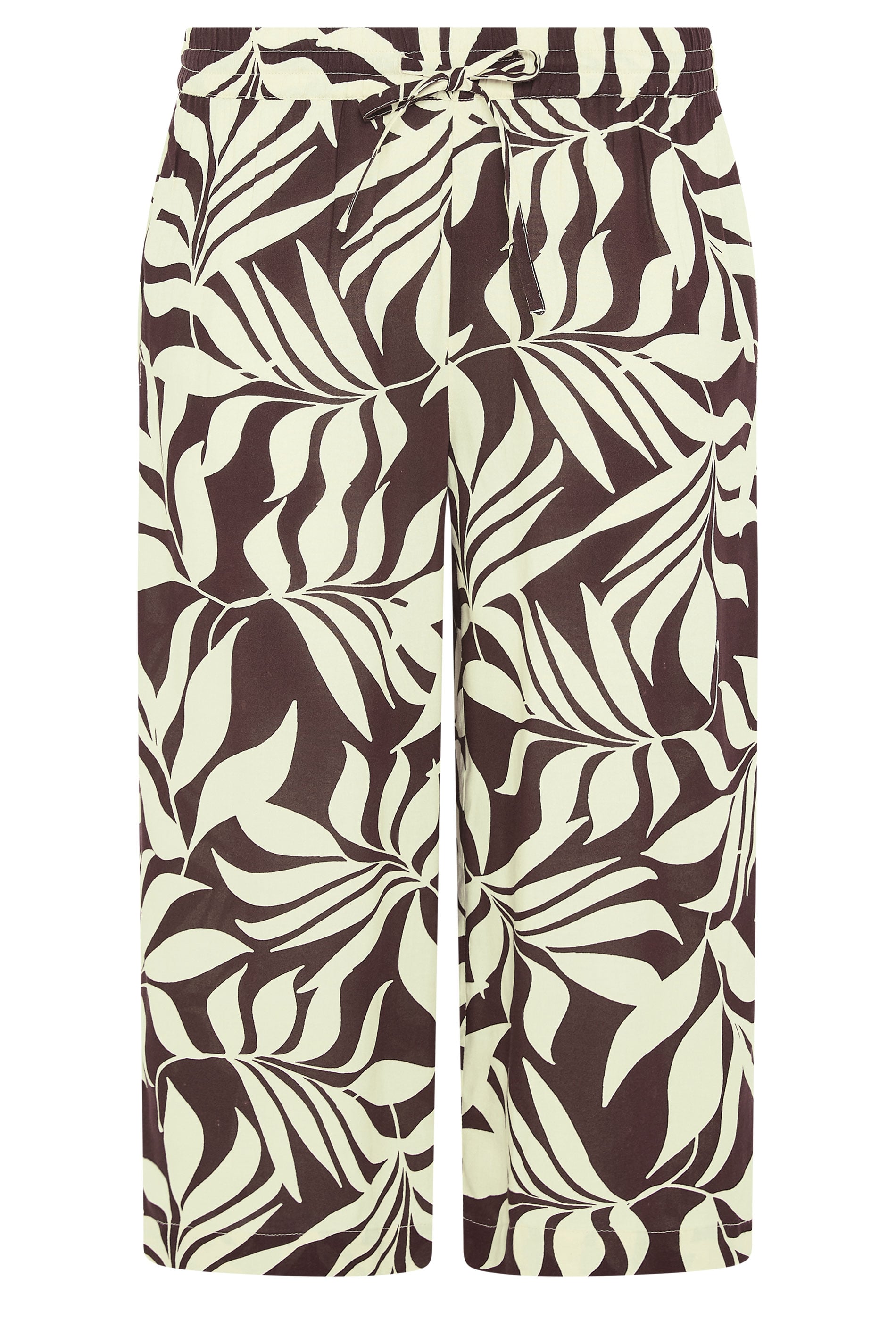 M&Co Petite Purple Leaf Print Cropped Trousers 5