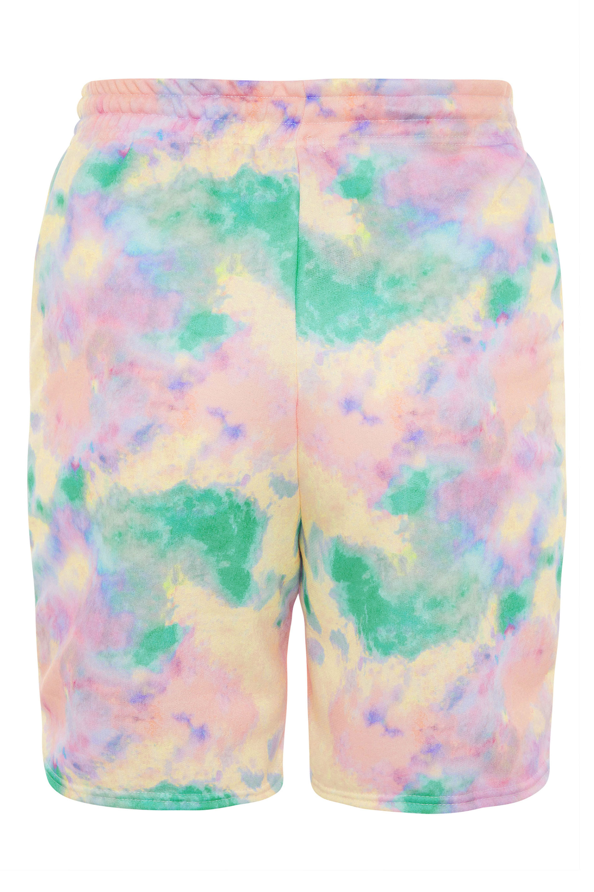 Multi Tie Dye Sweat Shorts | Yours Clothing
