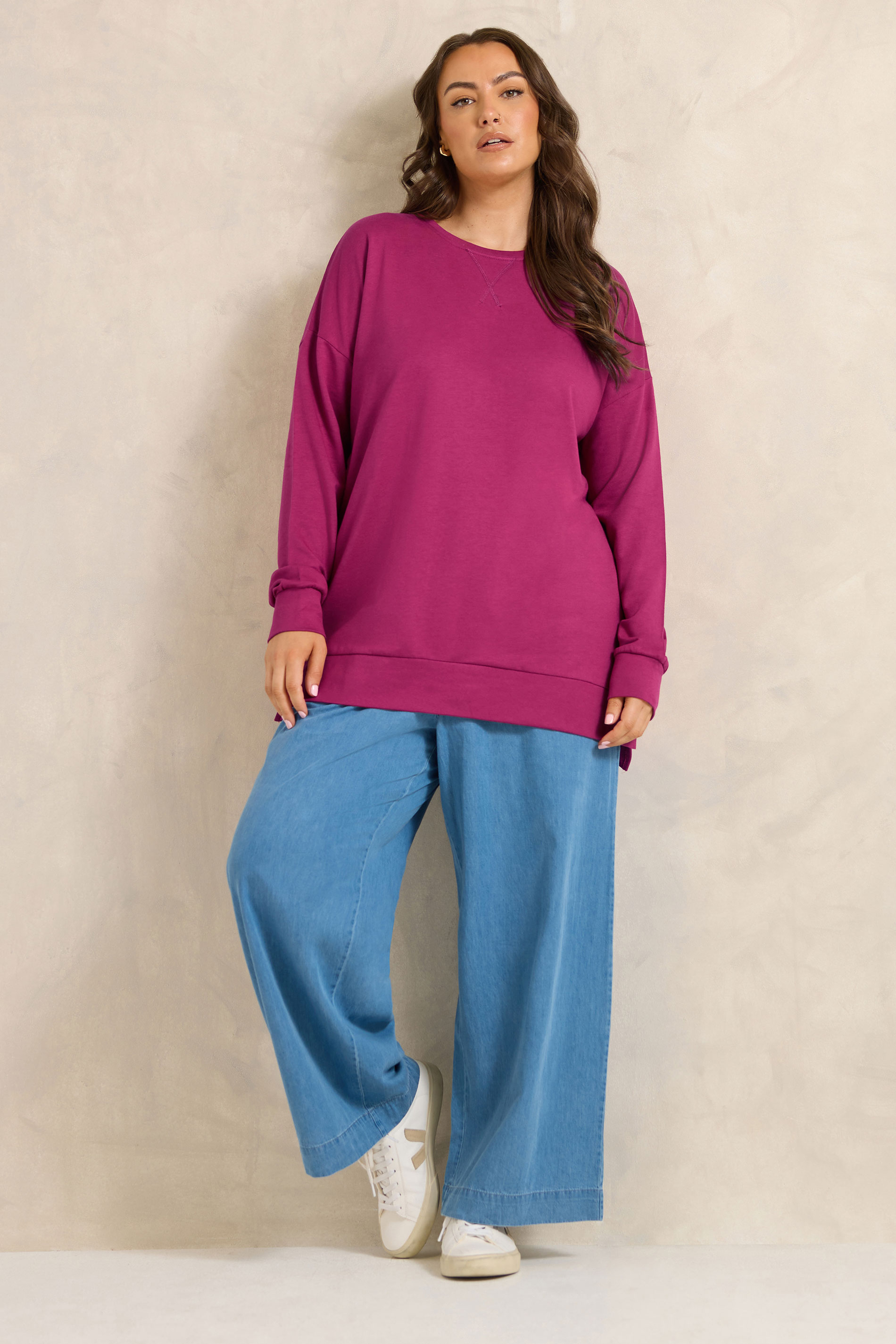 EVANS Plus Size Pink Luxe Sweatshirt | Evans 1