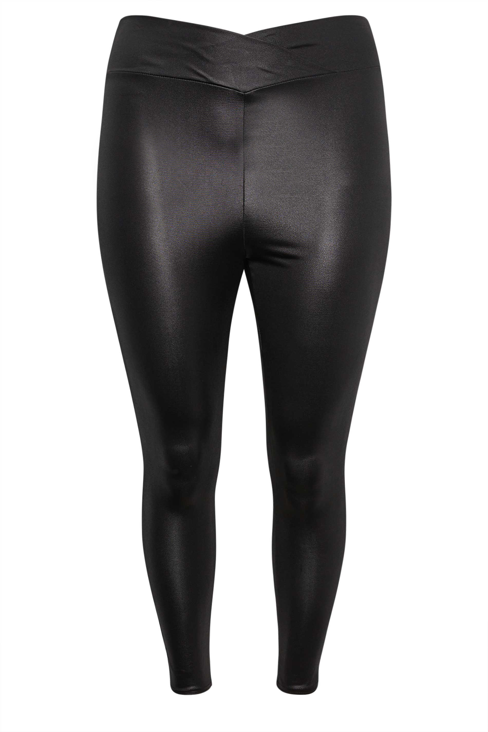LIMITED COLLECTION Plus Size Black Faux Leather Trousers