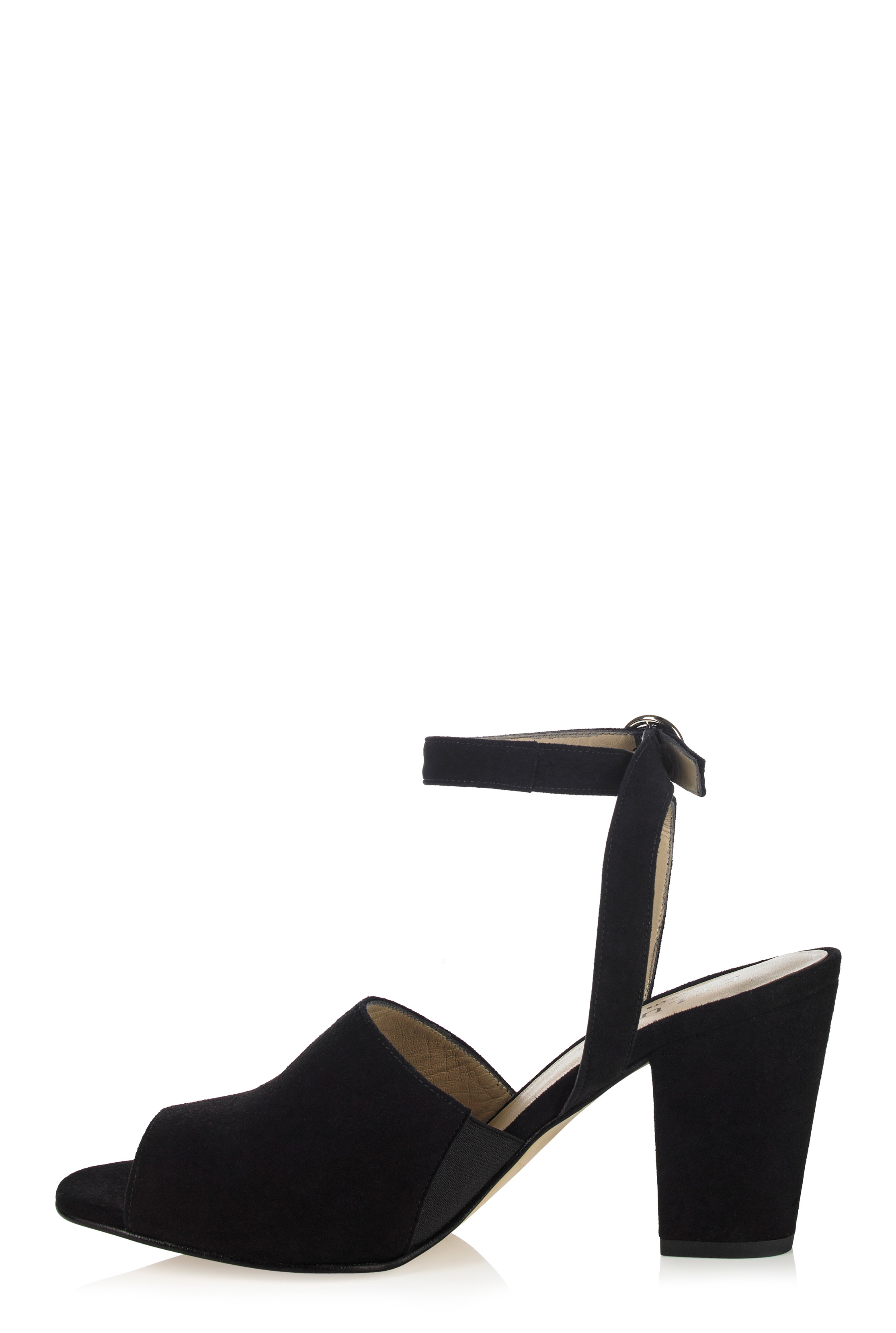 Deluxe Block Heel Ankle Strap Suede Sandal | Long Tall Sally