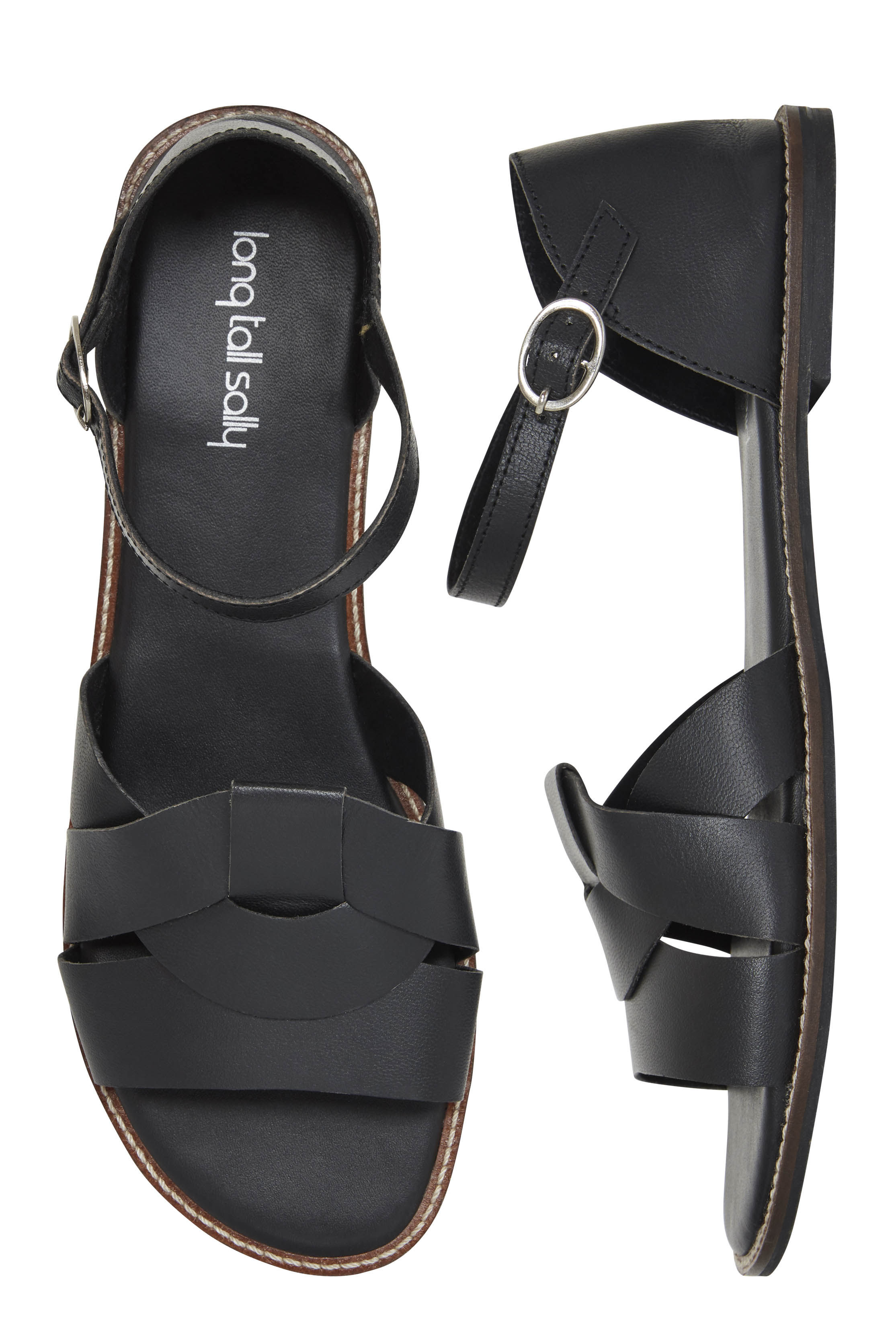 LTS Courtney Two Part Leather Sandal | Long Tall Sally