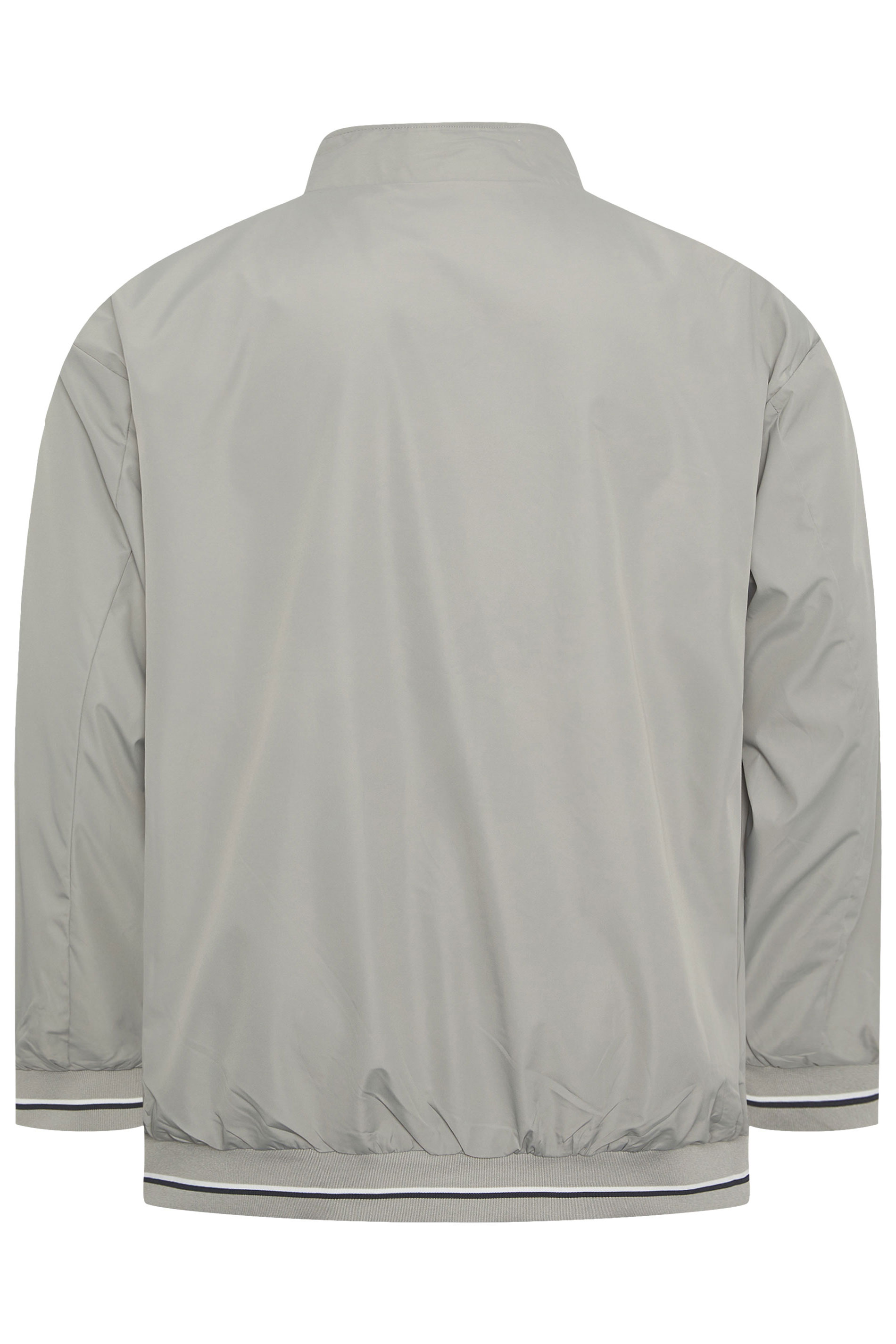 KAM Big & Tall Silver Grey Lightweight Harrington Jacket | BadRhino 4