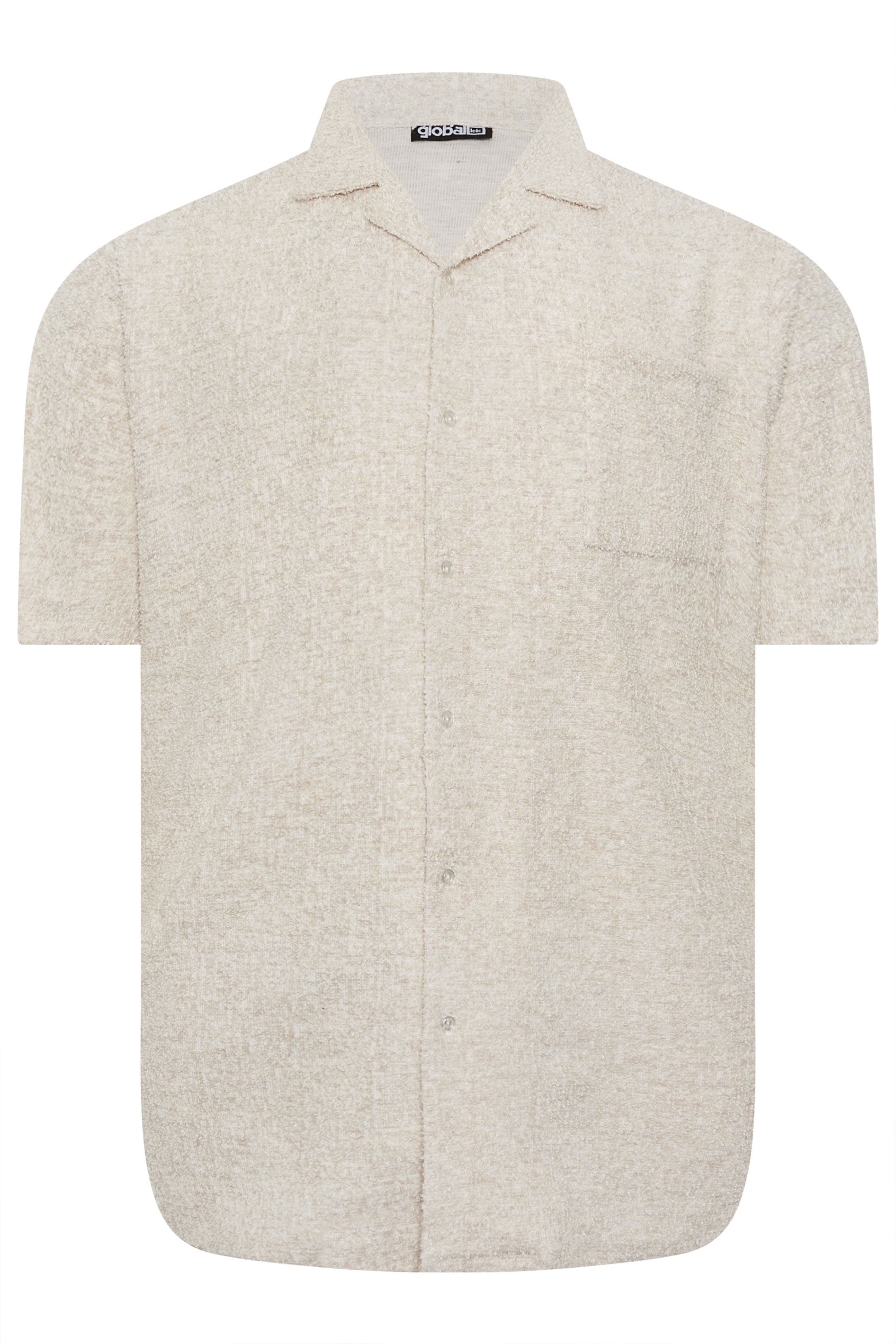BadRhino Big & Tall Natural Brown Short Sleeve Textured Jersey Shirt | BadRhino 6