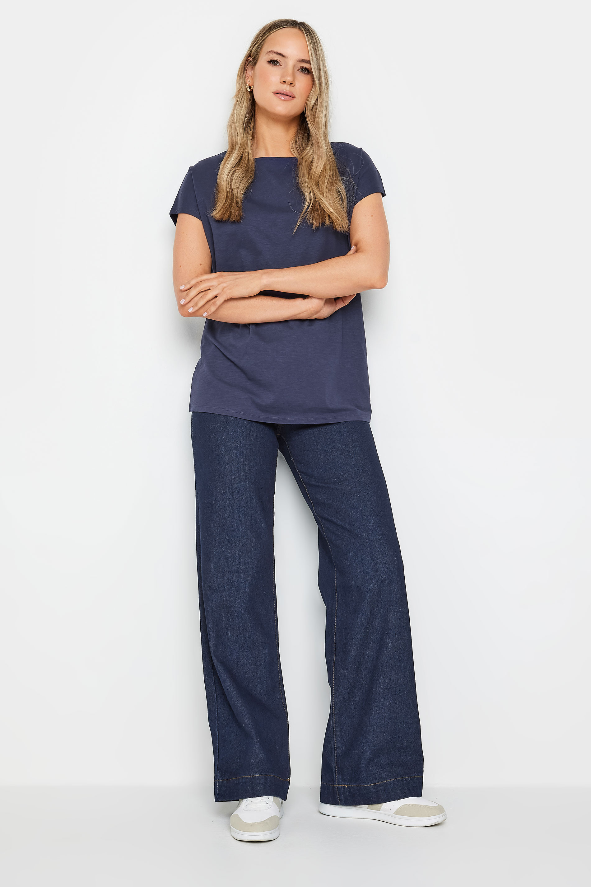 LTS Tall Womens Dark Blue Short Sleeve T-Shirt | Long Tall Sally 2