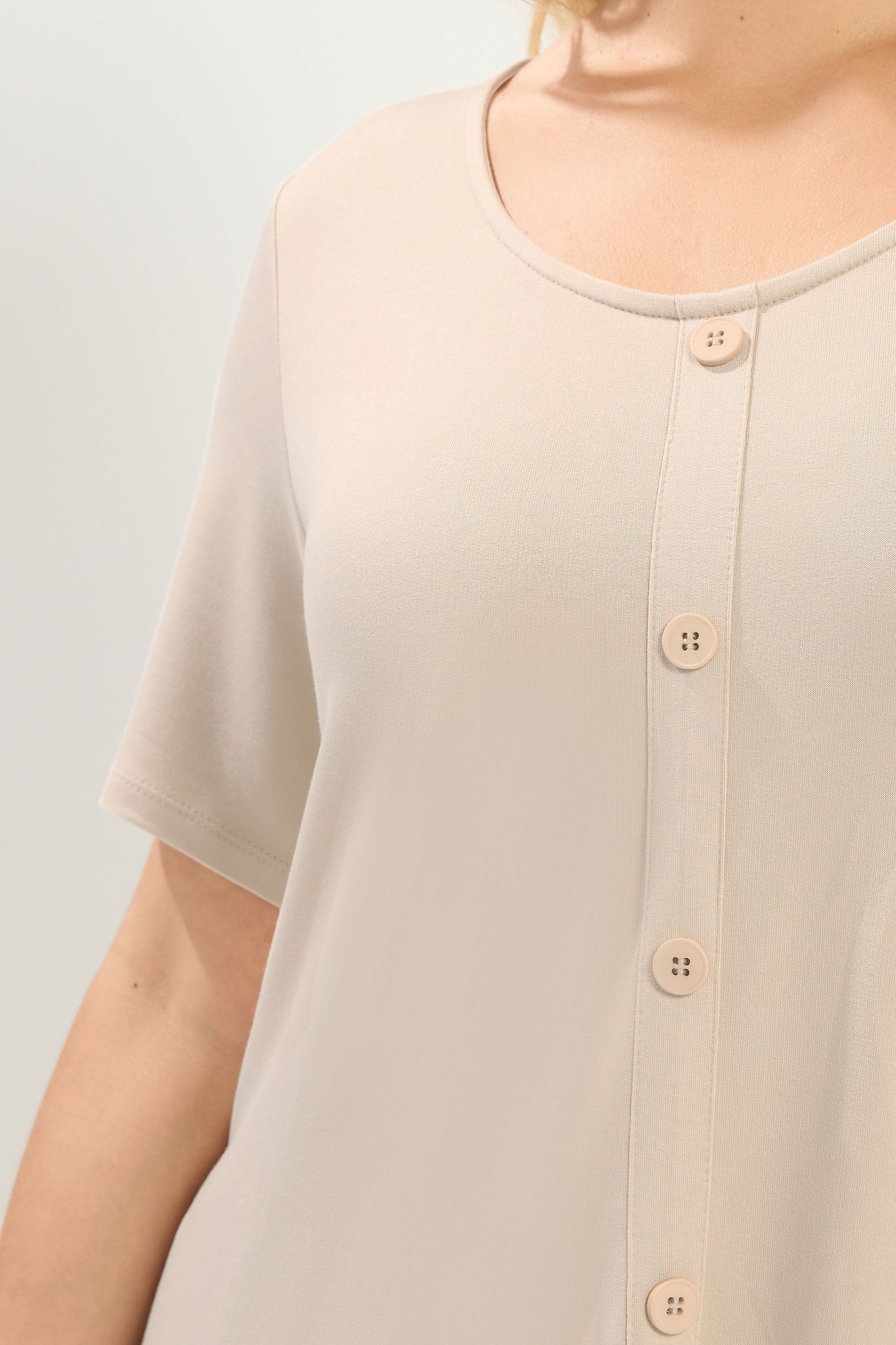 YOURS Plus Size Natural Brown Soft Touch Top | Yours Clothing 4